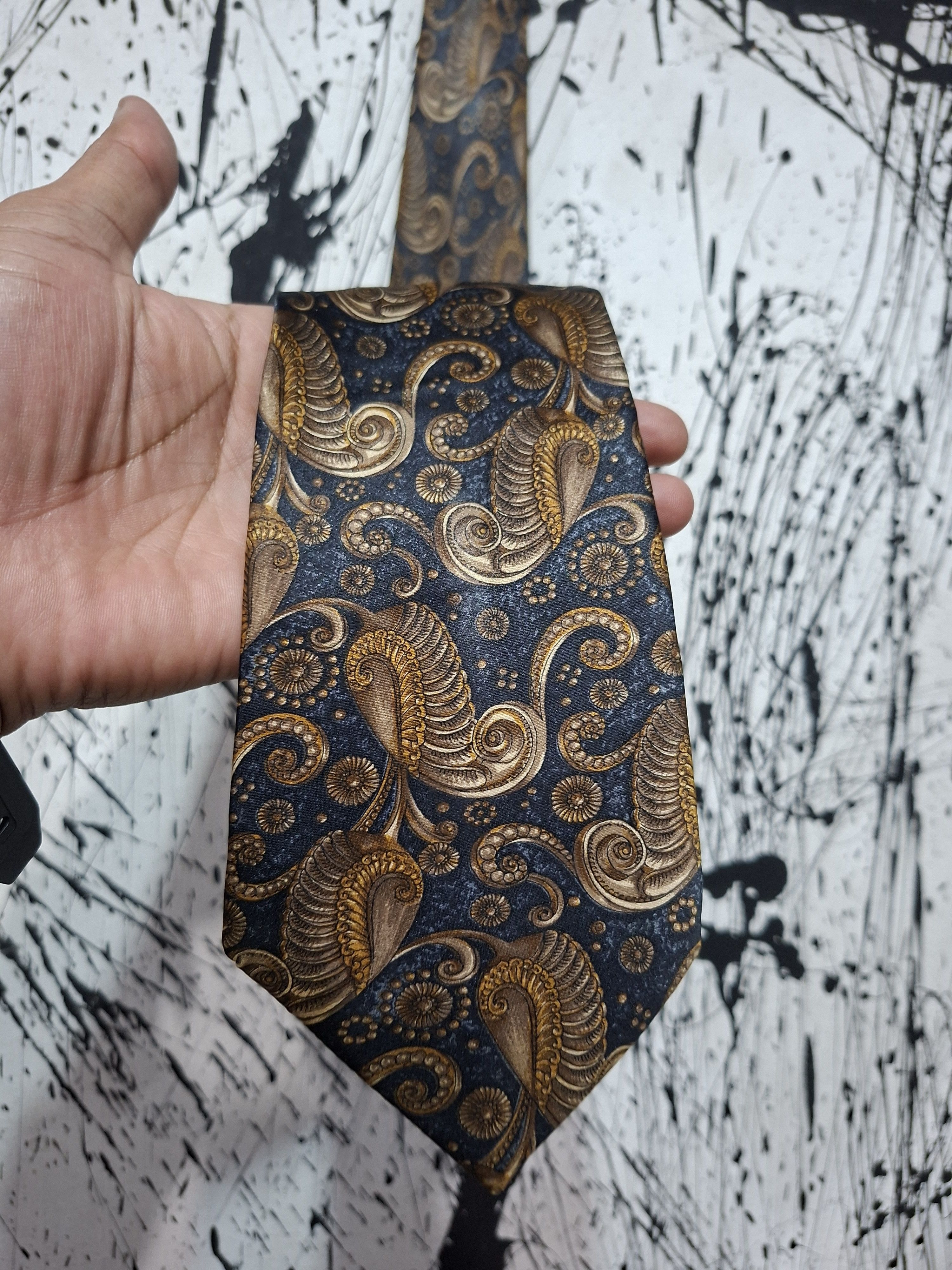 Lanvin LANVIN PARIS PAISLEY PATTERN 100% SILK TIE Size ONE SIZE - 2 Thumbnail