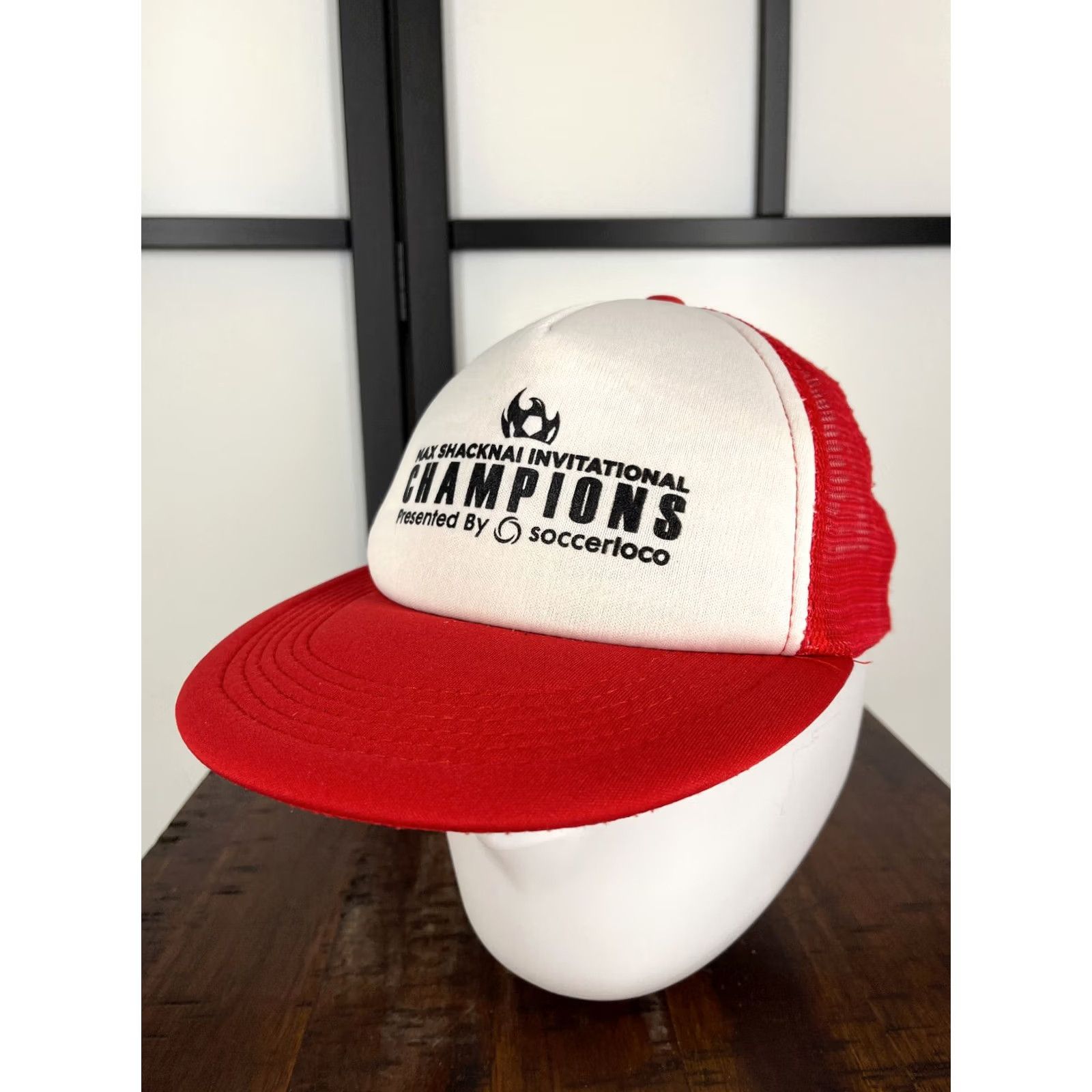 Vintage HitWear Hat Cap Snap Back Adult One Size Red Soccer Trucker Hat Mens Size ONE SIZE - 4 Thumbnail
