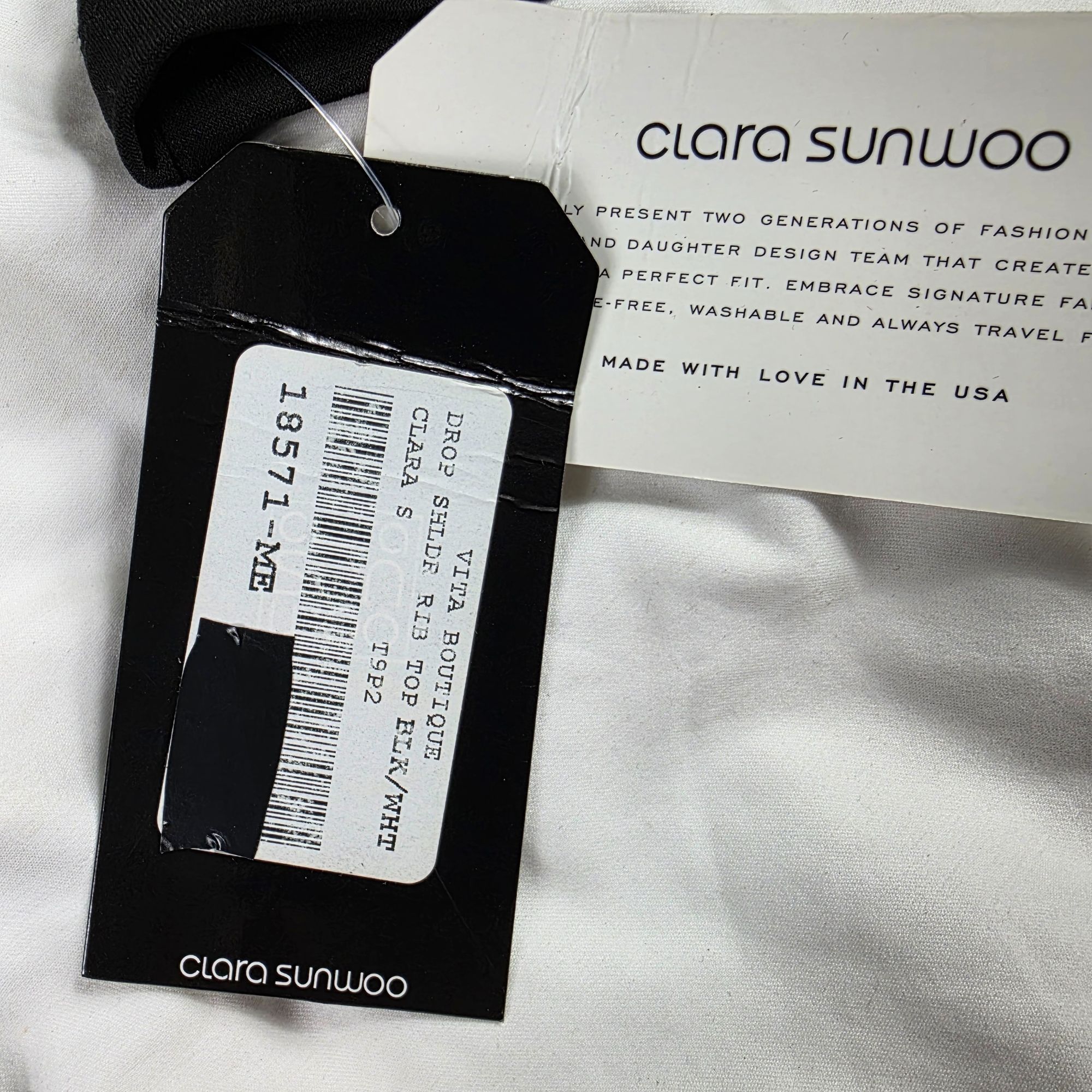 Other Clara Sunwoo Drop Shoulder Womens Top M Black White Printed Size M / US 6-8 / IT 42-44 - 6 Thumbnail
