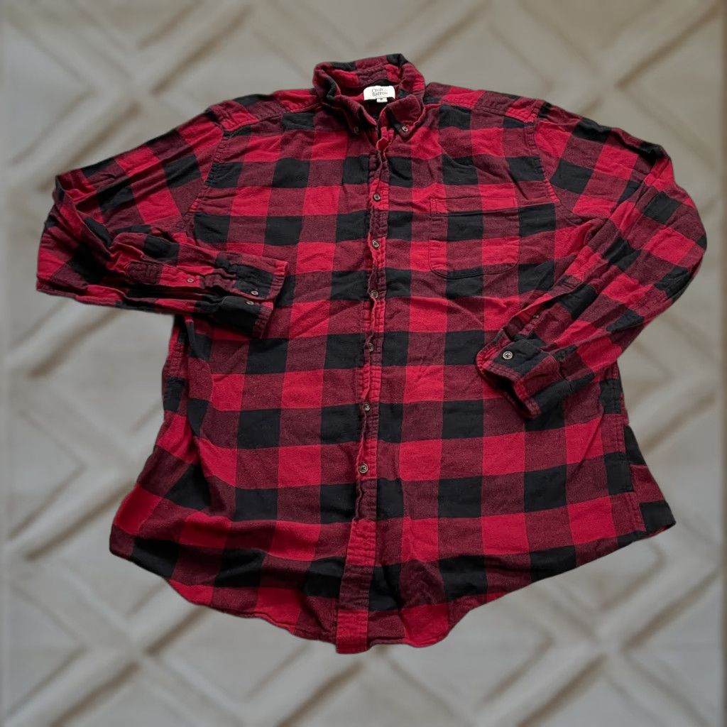 Croft & Barrow Croft & Barrow Flannel Shirt Mens XL Multicolor Plaid Button-Up Long Sleeve Cotton Casual Classic Outdoor Western Mens Size US XL / EU 56 / 4 - 1 Thumbnail