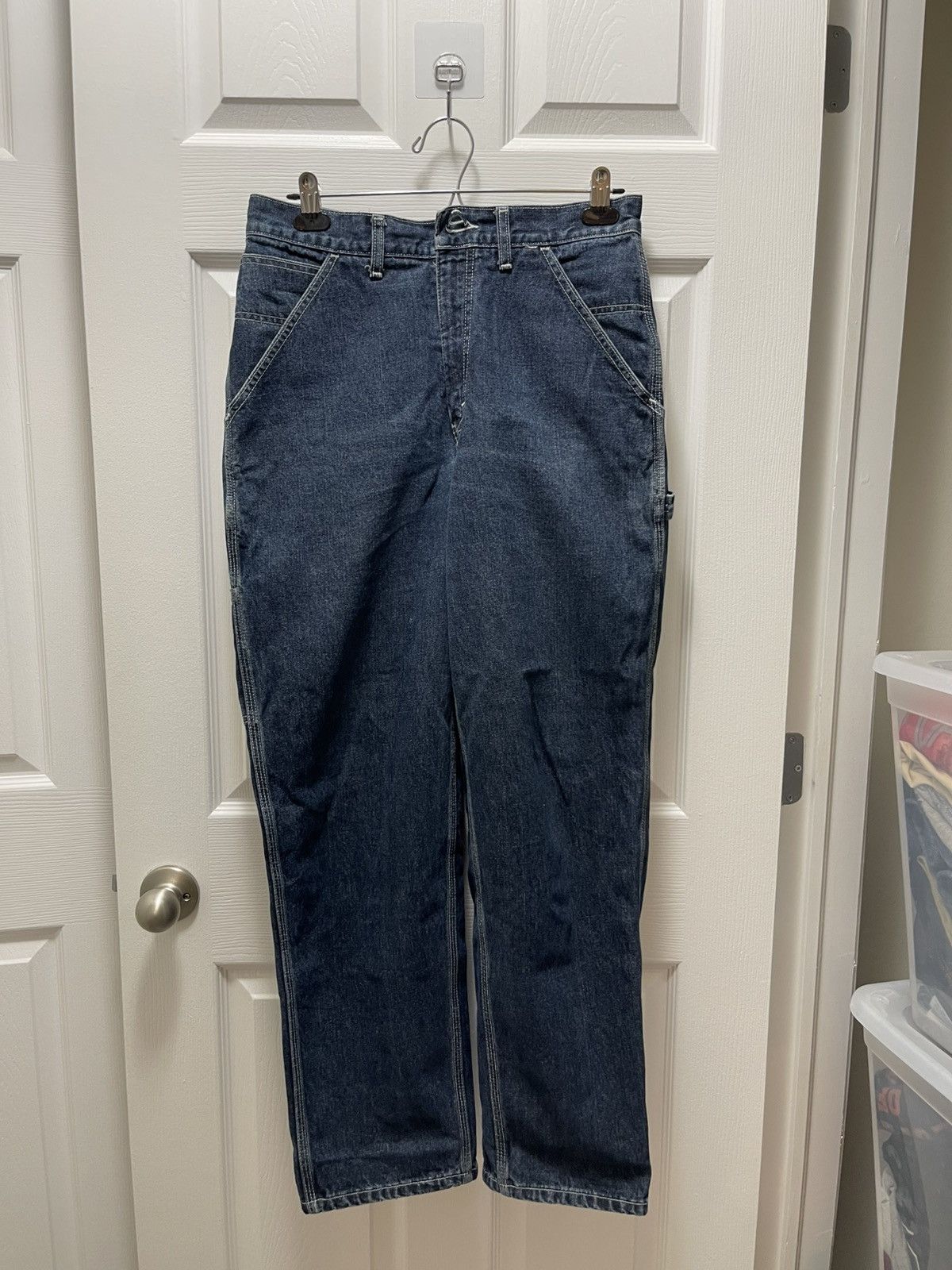 Denver Hayes × Vintage Denver Hayes Vintage Blue Jeans Workwear Straight Leg Size US 32 / EU 48 - 1 Thumbnail