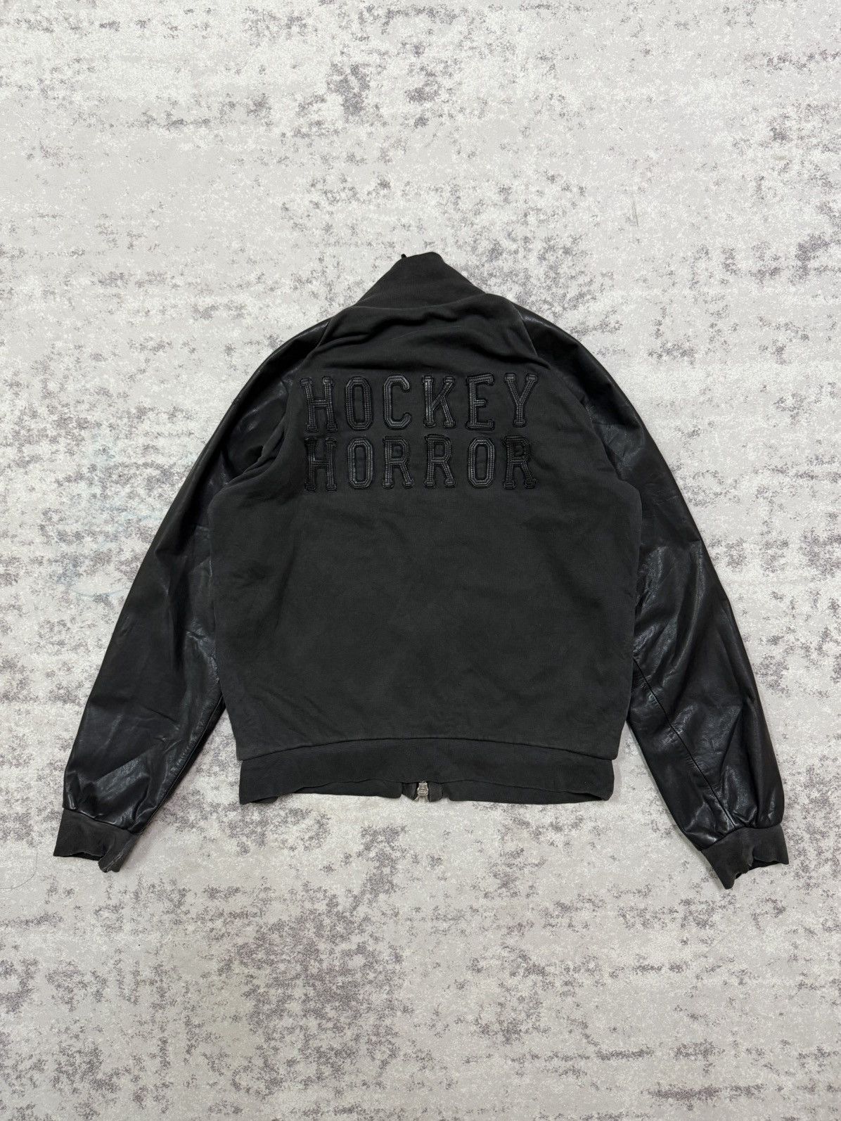 Dsquared2 Ds Quared 2 Horror Hcokey Sleeve Leather Bomber Jacket Size US M / EU 48-50 / 2 - 17 Thumbnail
