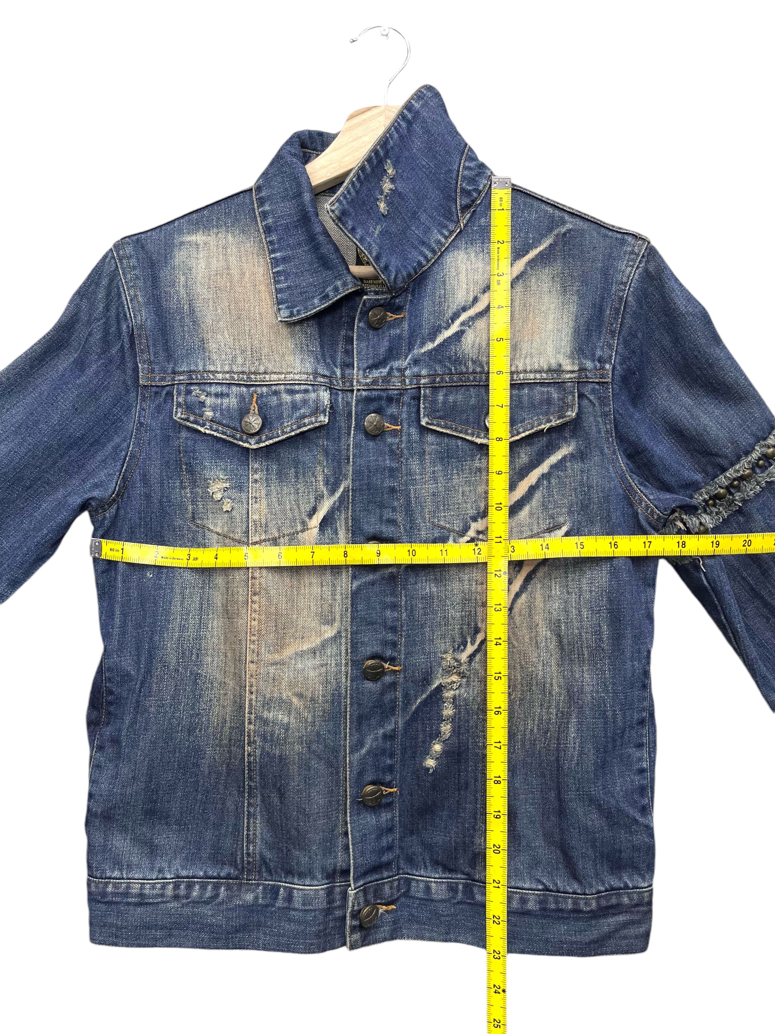 If Six Was Nine × Japanese Brand × Seditionaries Vtg MIDAS Seditionaries Rusty Mudwash Clawmark Denim Jacket Size S / US 4 / IT 40 - 15 Thumbnail