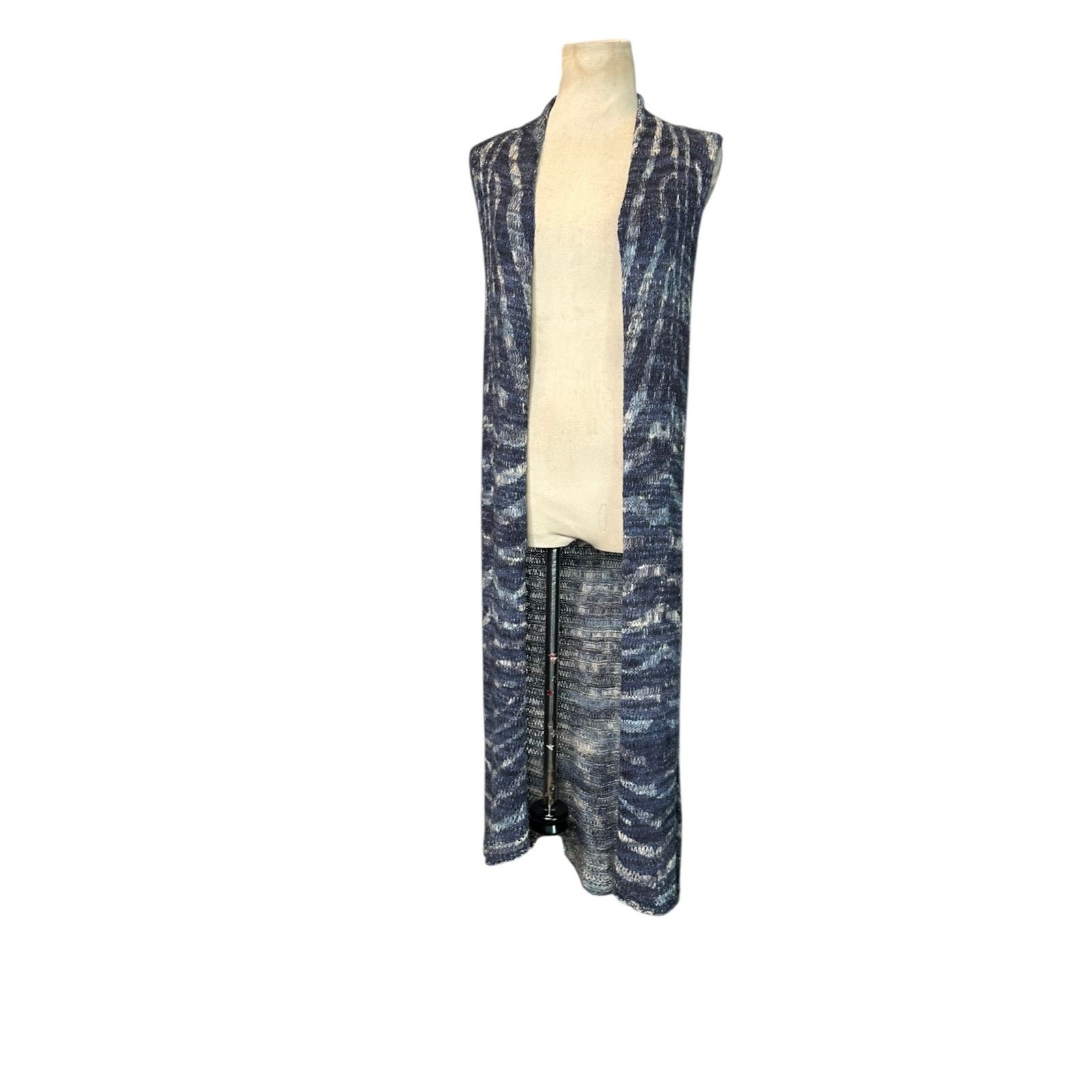 Chicos Chicos blue sleeveless long vest kimono cardigan size 1 - M Size M / US 6-8 / IT 42-44 - 11 Thumbnail