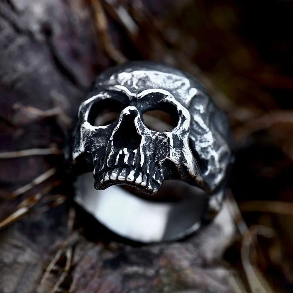 Vintage Vintage Ghost Head Skull Ring Size ONE SIZE - 5 Thumbnail