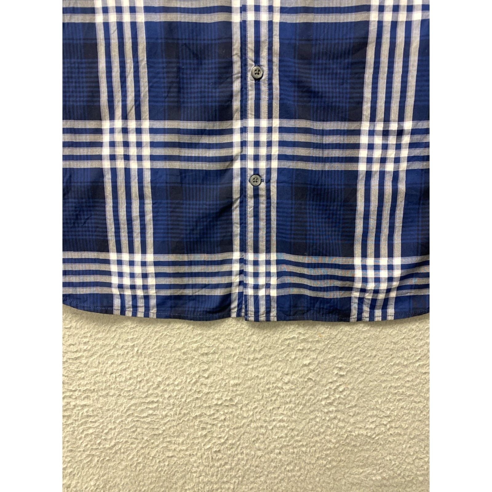 Banana Republic Banana Republic Men Button-Up Shirt Grant Fit L Blue Check Cotton Casual/Business 60-44 Size US L / EU 52-54 / 3 - 2 Thumbnail