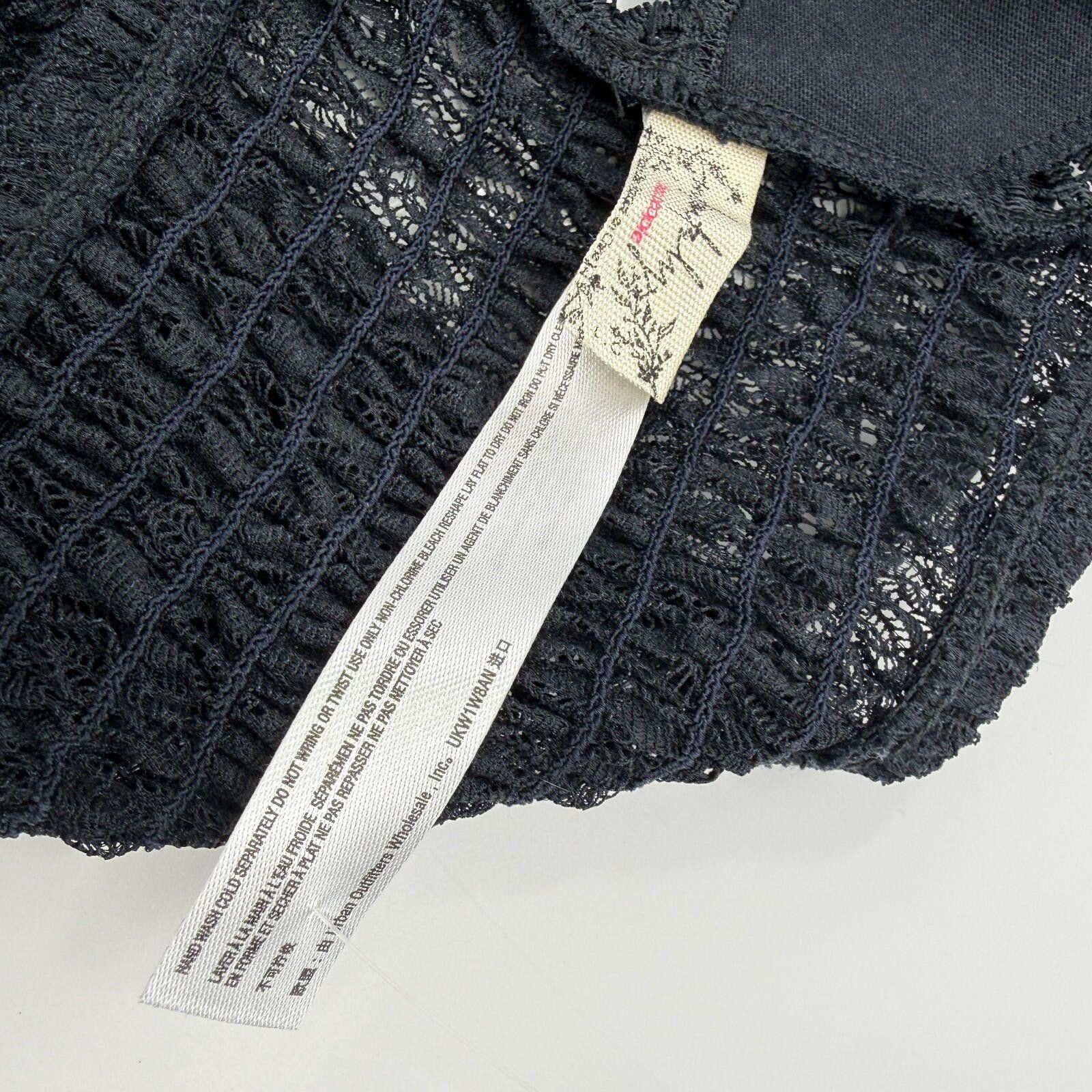 Free People Free People Halter Lace Bralette Boho Black Womens L Size ONE SIZE - 5 Thumbnail