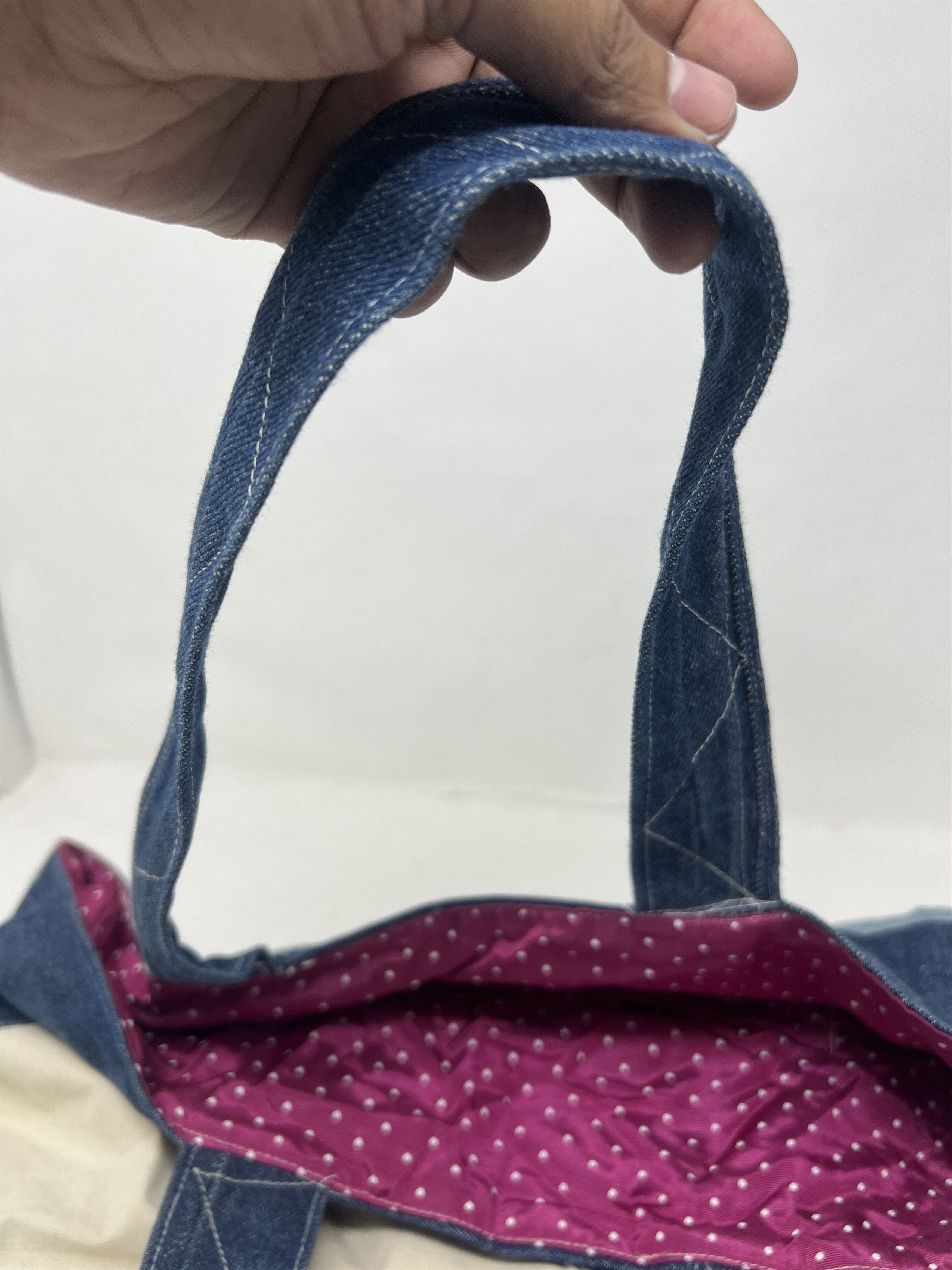 20471120 Patchwork Sashiko Archive Custom Denim Tote Bag Size ONE SIZE - 9 Thumbnail