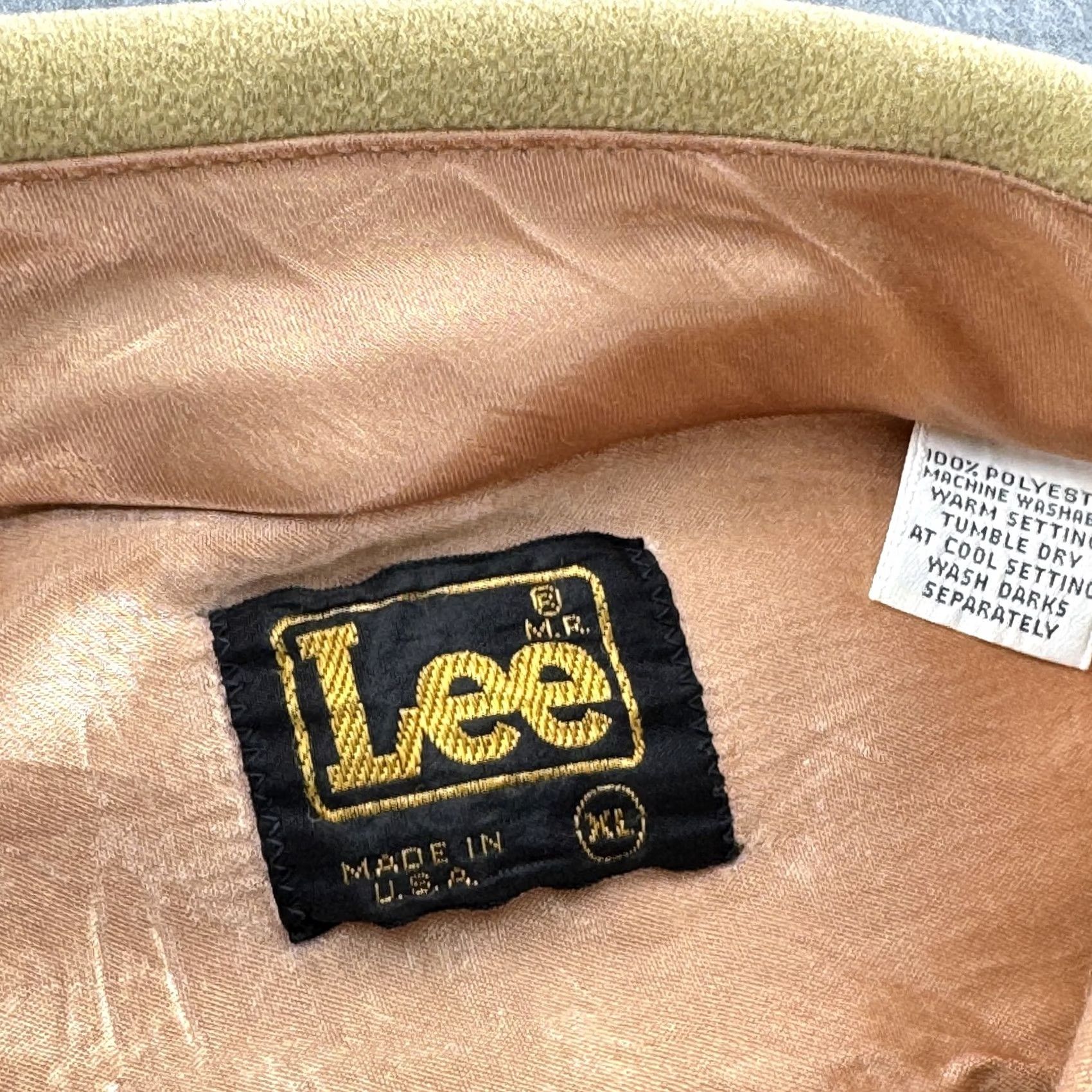 Lee VINTAGE Lee Shirt Mens XL Tan Western Button Up Made USA 70s Flaw Size US XL / EU 56 / 4 - 6 Thumbnail