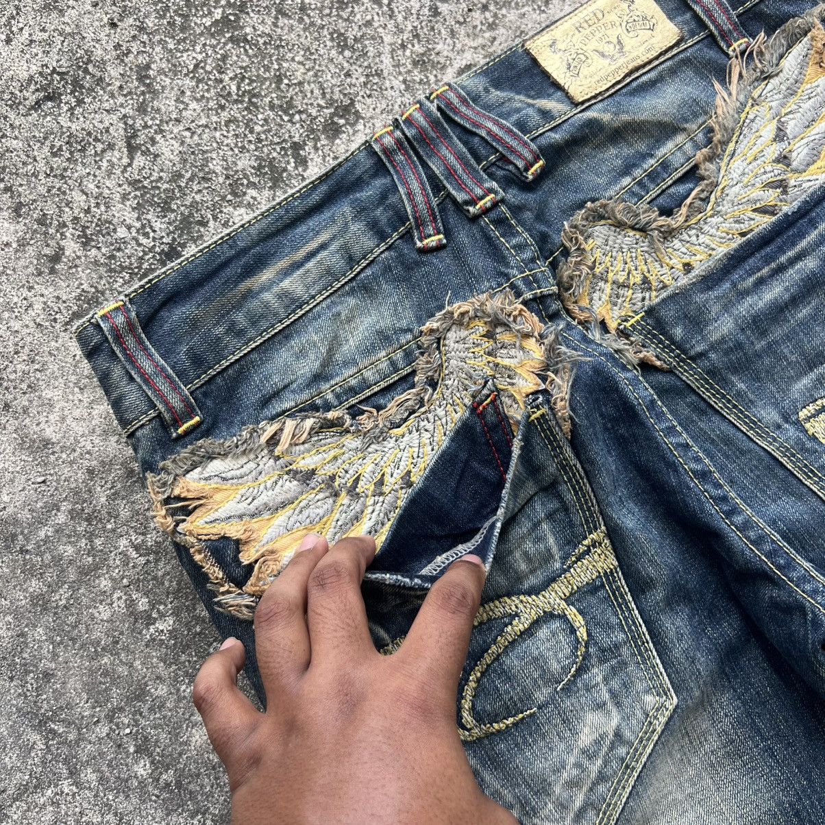 Japanese Brand “RED PEPPER” DISTRESS/FADED BLUE JEANS Size US 30 / EU 46 - 17 Thumbnail