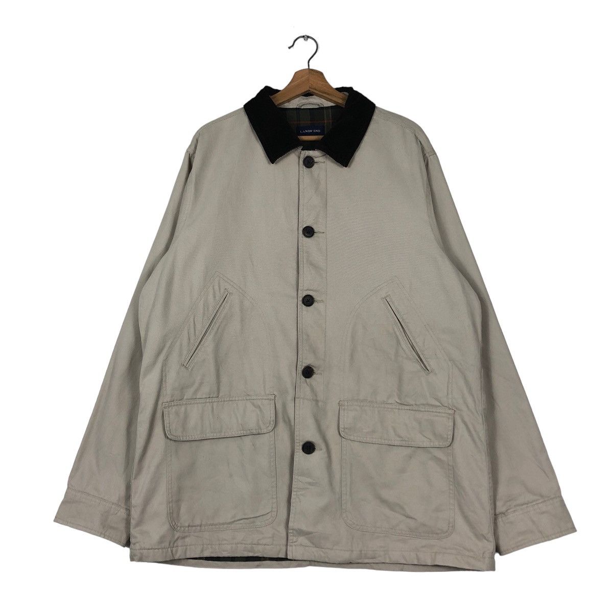 Japanese Brand Vintage Detroit Chore Jacket Lands’End Blanket LiningTartan Size US L / EU 52-54 / 3 - 1 Thumbnail