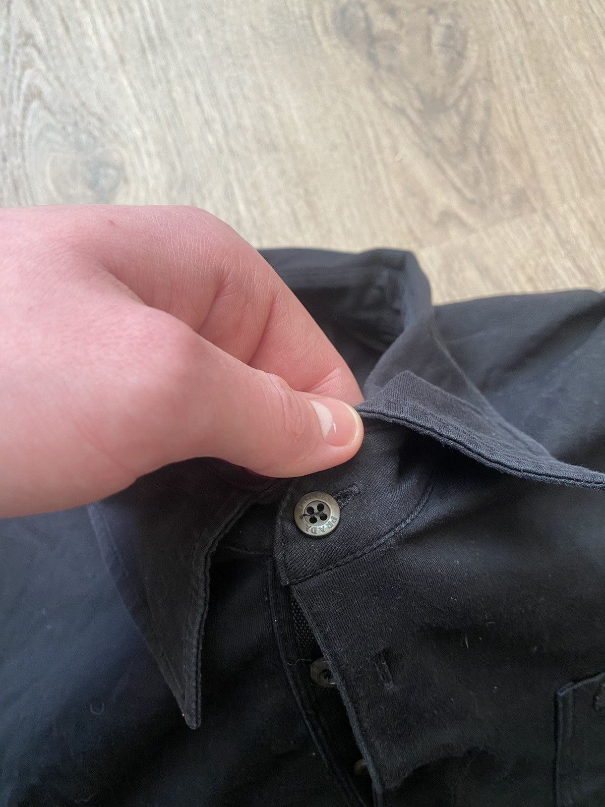 Prada × Vintage Prada polo Pocket shirt black logo rarity XL Black Size US XL / EU 56 / 4 - 3 Thumbnail