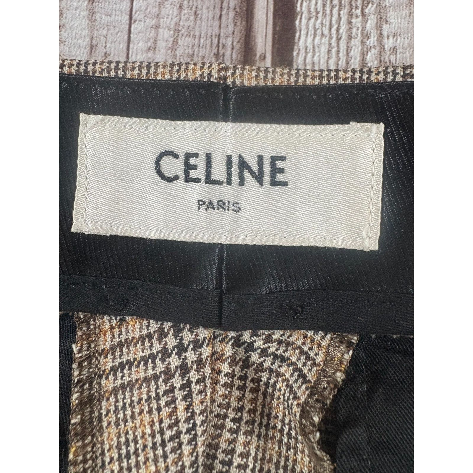 Celine Celine wool plaid wide legs pants size 48 30 US NWT Retail $ Size 30" / US 8 / IT 44 - 2 Thumbnail