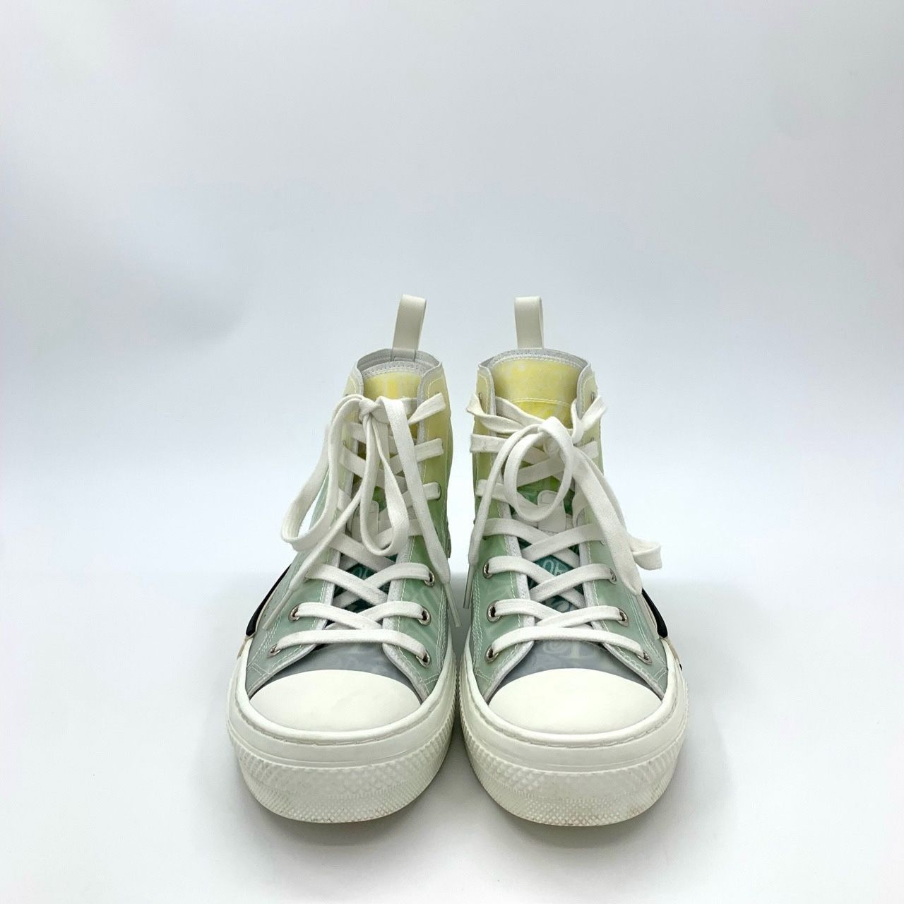 Dior Dior Grade A B23 Logo-Print Yellow & Green Gradient High-Top Size US 9 / IT 39 - 6 Thumbnail