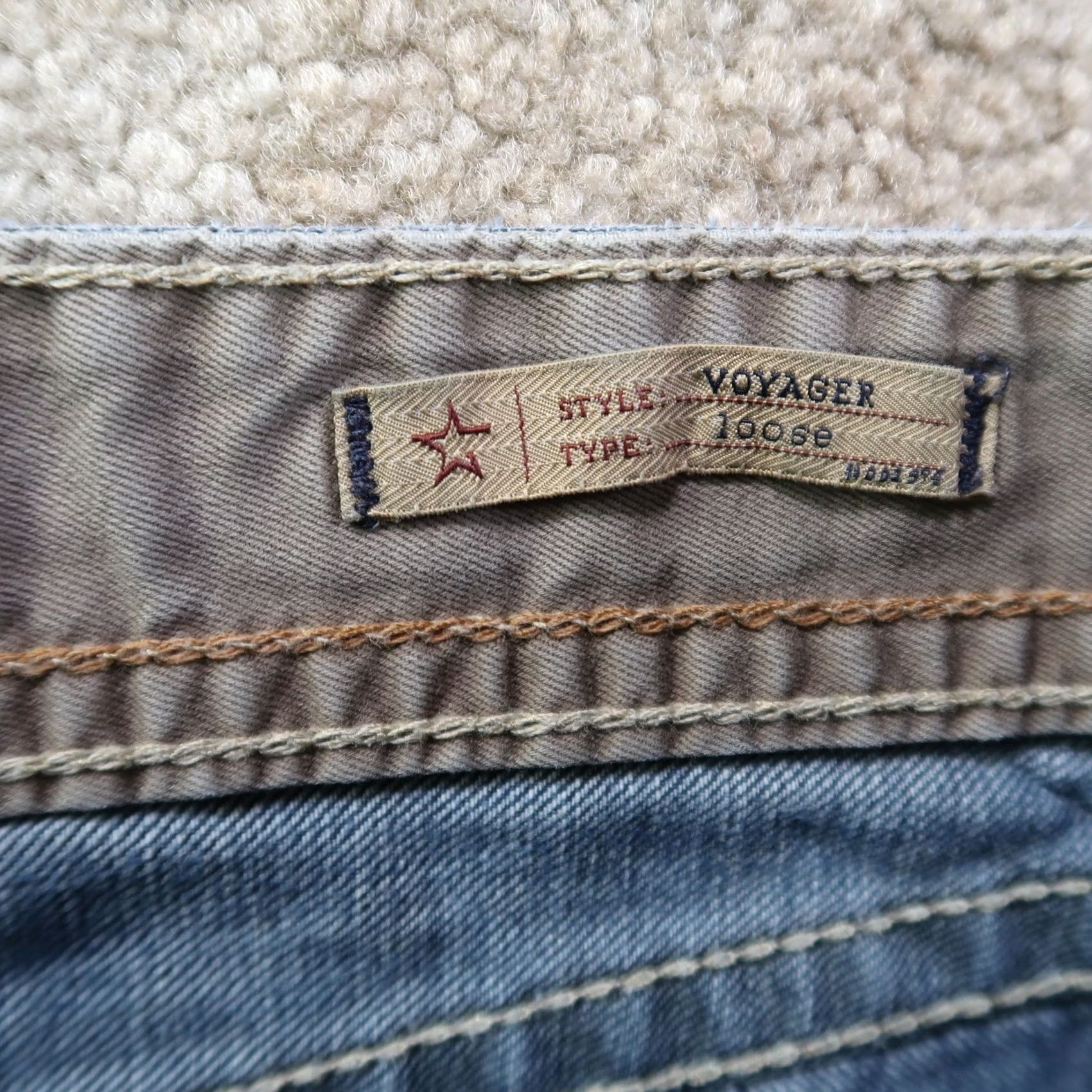 Denime BIG STAR Jeans Mens 32x33 Blue Denim Straight 5-Pocket Regular Waist Belt Loops Vintage No N/A Size US 32 / EU 48 - 4 Thumbnail