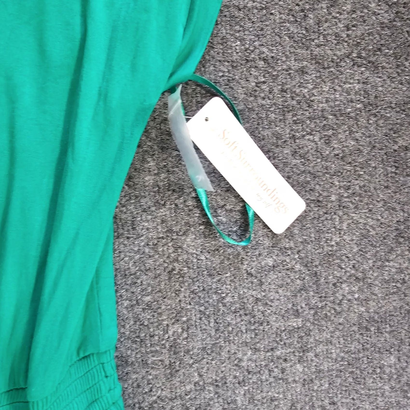 Soft Surroundings Soft Surroundings Jumpsuit Womens M Green Short Sleeve Stretch Pull On Size 32" / US 10 / IT 46 - 5 Thumbnail