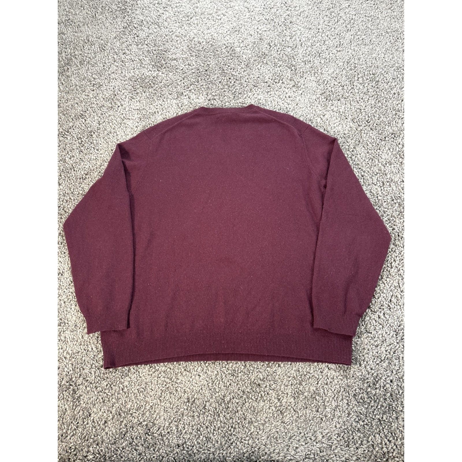 Lands' End VINTAGE Lands’ End Men’s Sweater Card Cashmere V-Neck Pullover XL Regular Red Knit Long Sleeve Mens Fall Winter Size XL Size US XL / EU 56 / 4 - 7 Thumbnail
