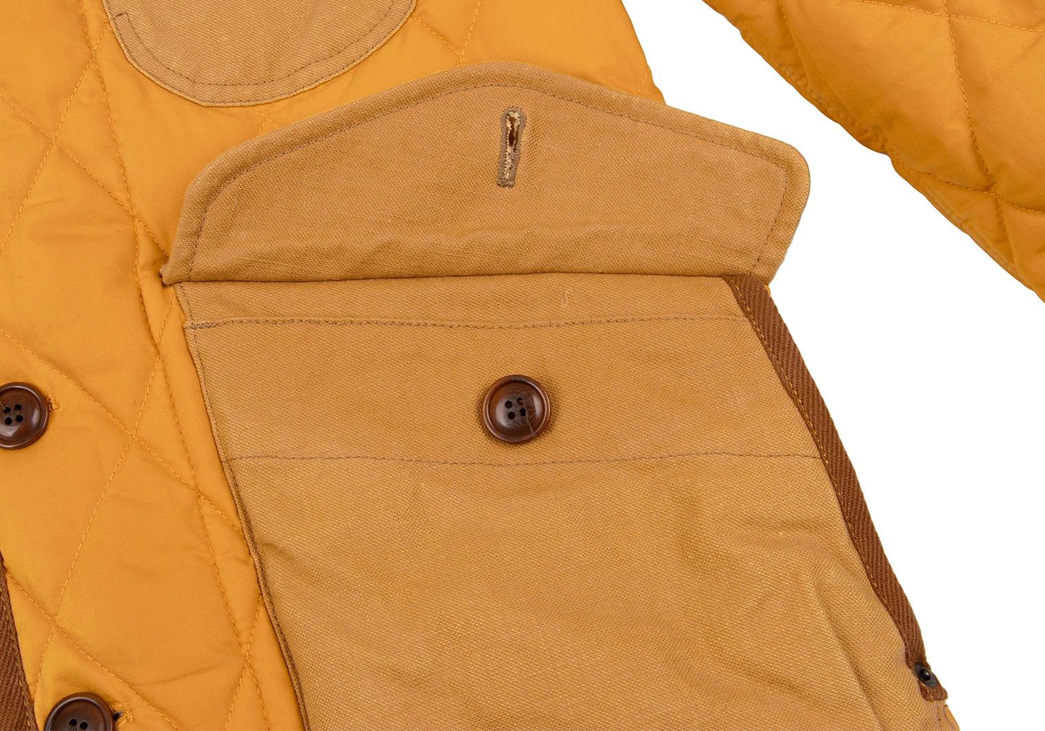 Junya Watanabe Quilted Down Hooded Jacket in Orange Brown XS Size US XS / EU 42 / 0 - 8 Thumbnail