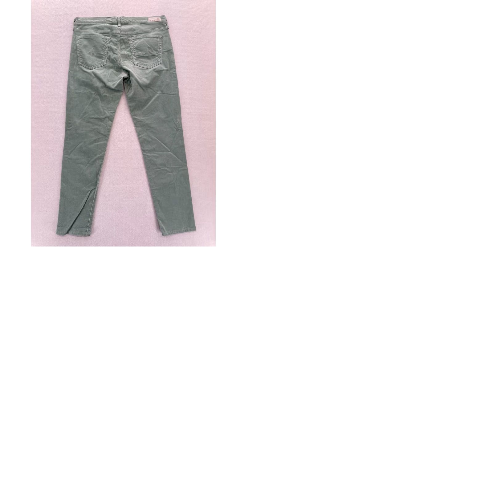Vintage AG Adriano Goldschmied Stevie Ankle Pant Women's 30 Green Corduroy Slim Straight Pants Size 30" / US 8 / IT 44 - 9 Thumbnail