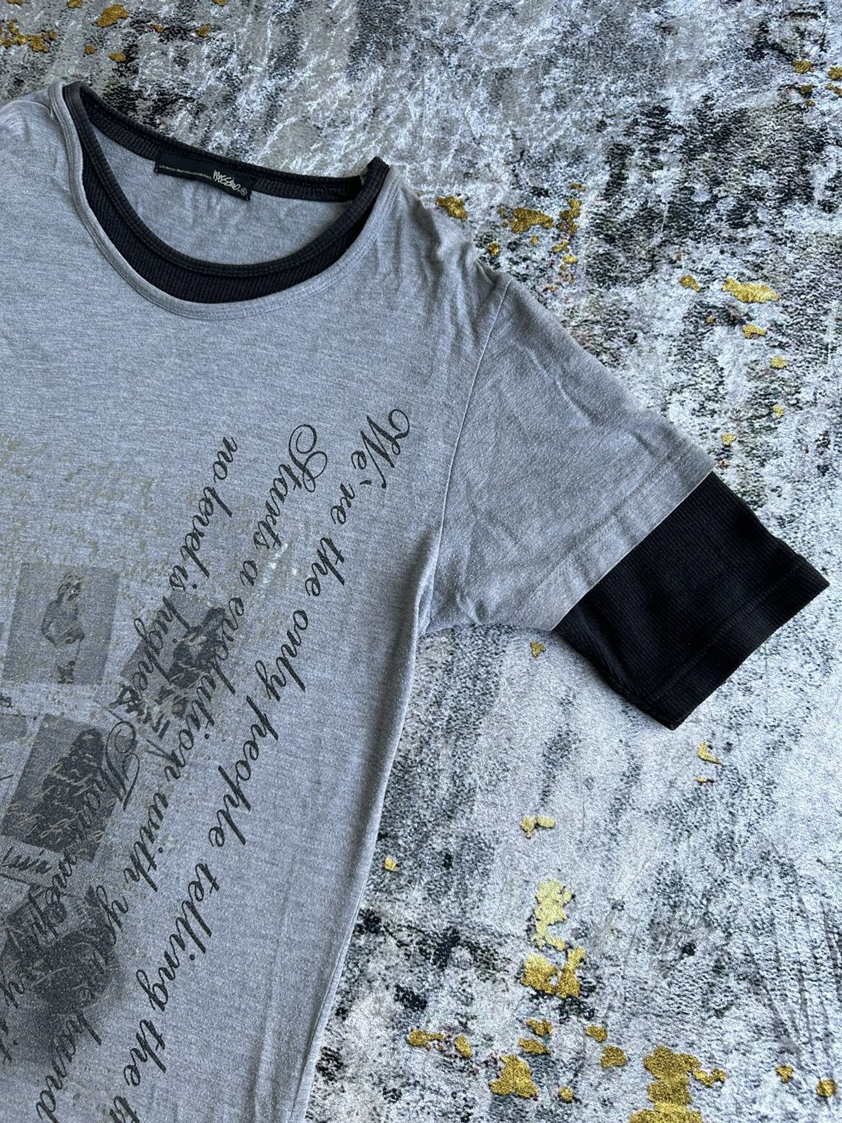 Beauty Beast VERY NICE JAPANESE CRAZY FADED POEM DOUBLE LAYER TSHIRT Size US S / EU 44-46 / 1 - 5 Thumbnail