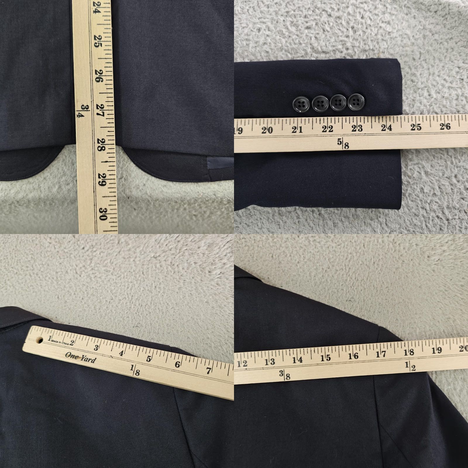 Bonobos Bonobos Sport Coat Mens 38R Navy Slim Fit Wool Spandex Two-Button Notch Lapel Jacket/Coat Size US XXS / EU 40 - 8 Thumbnail