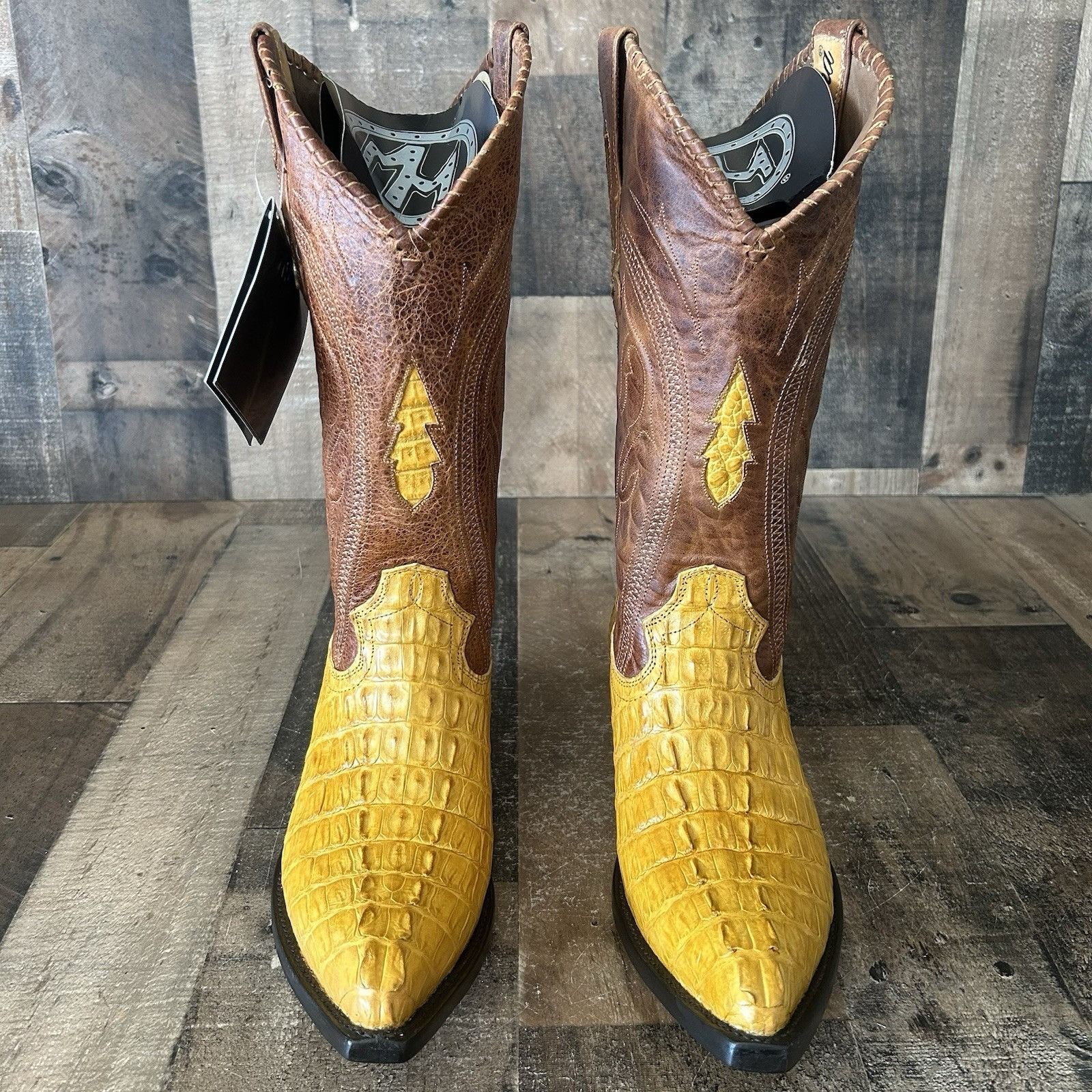 Vintage Montana Caiman Tail Western Cowboy Boots Mens 9 E Size US 9 / EU 42 - 8 Thumbnail