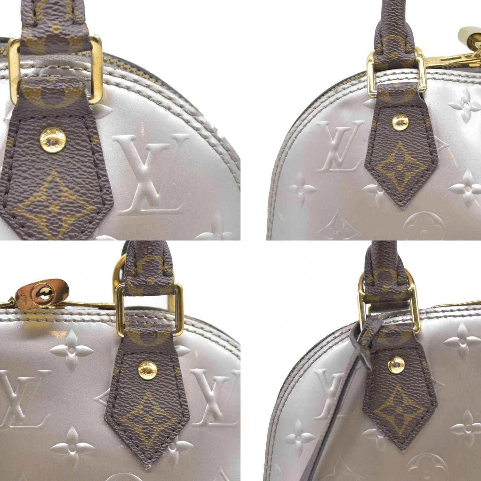 Louis Vuitton $1940 Louis Vuitton Vernis Monogram Alma BB Taupe Metallise Size ONE SIZE - 3 Thumbnail