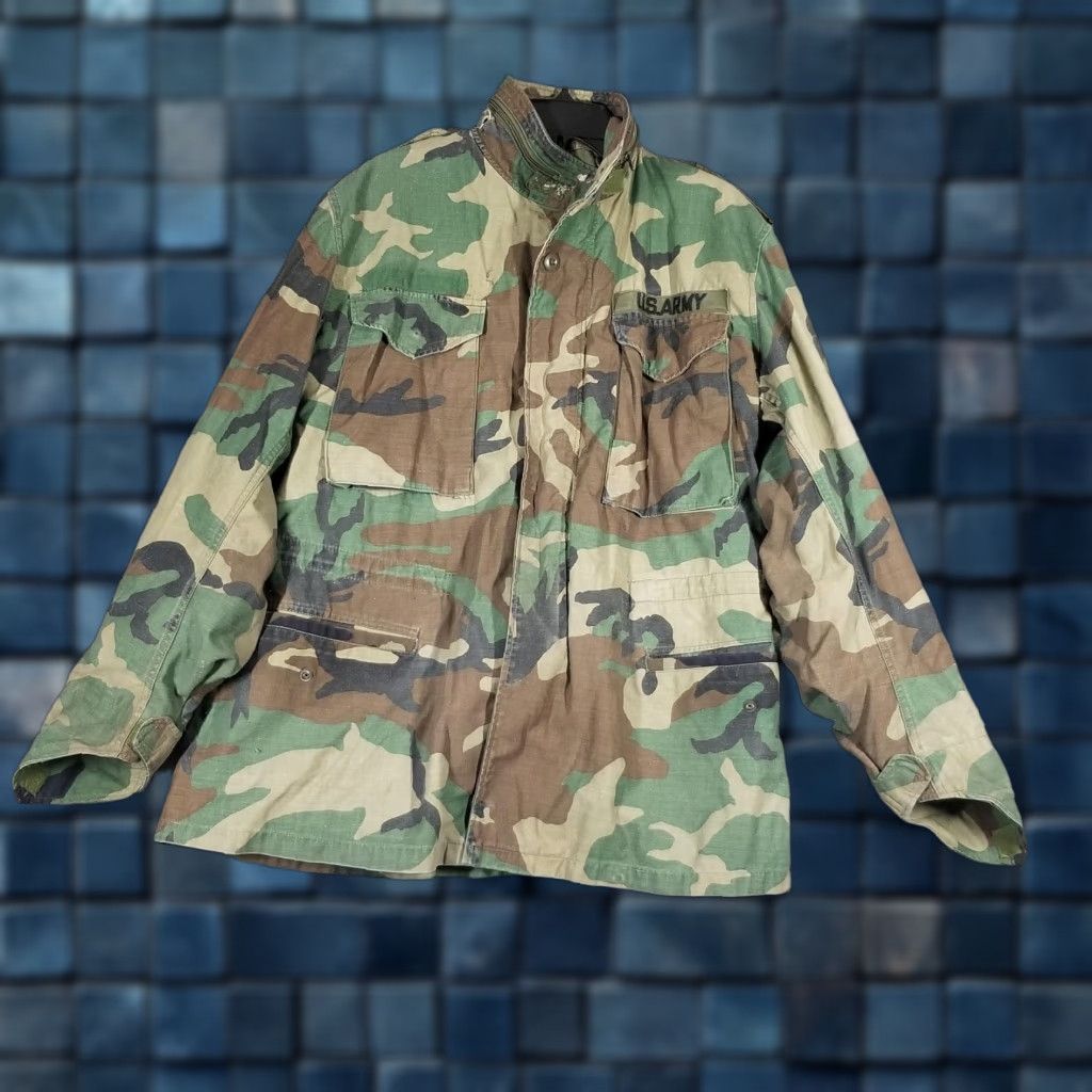 Vintage VINTAGE USGI M65 Jacket - Military Camouflage Coat - Woodland Green Camo - Medium Regular Mens 80s VTG Size US M / EU 48-50 / 2 - 1 Thumbnail
