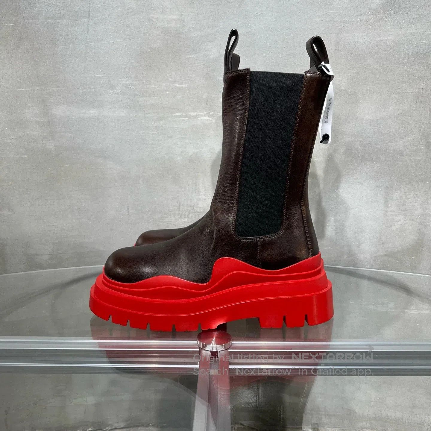 Bottega Veneta Bottega Veneta Brown long boots with red soles Size US 7.5 / IT 37.5 - 3 Thumbnail