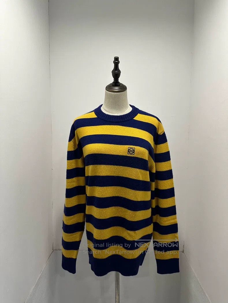 Loewe Loewe Striped Embroidered Logo Wool Sweater Size S / US 4 / IT 40 - 1 Thumbnail