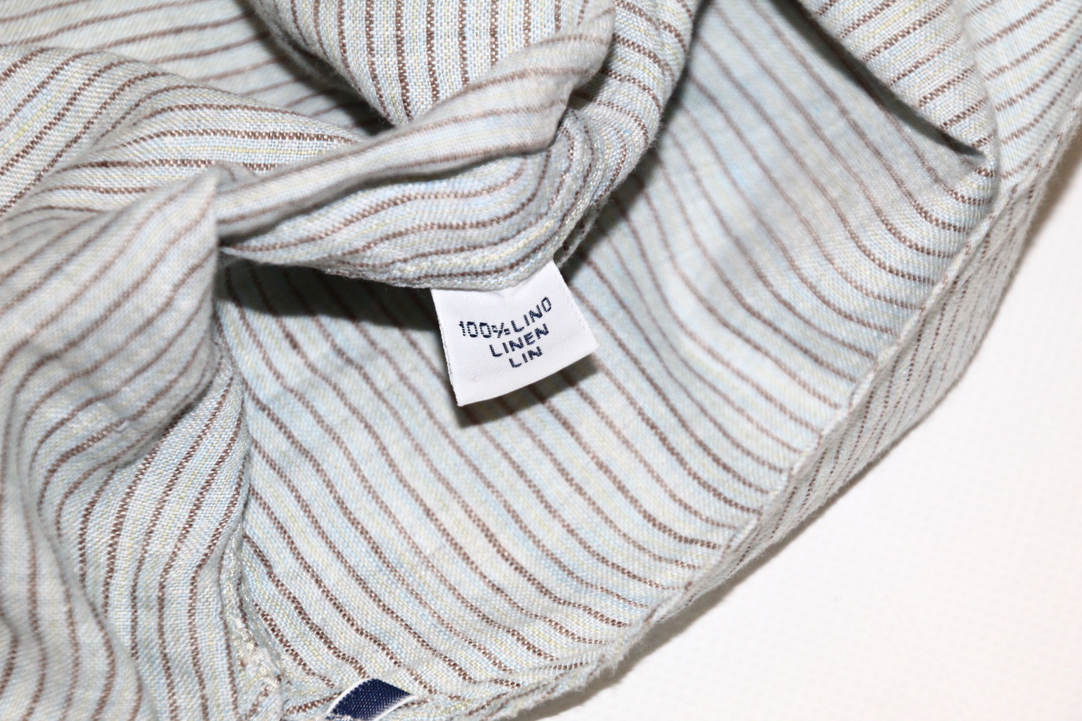 Eidos Napoli Danolis 1966 Regular Fit spread-collar striped linen shirt Size US M / EU 48-50 / 2 - 9 Thumbnail