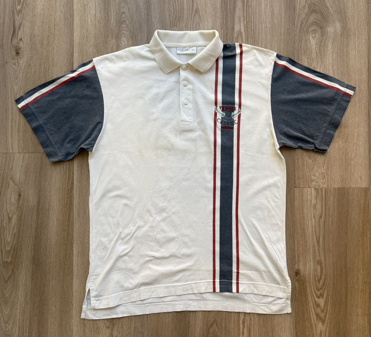 Adidas Vintage 90s Adidas Classic Tennis Polo T-Shirt Size US XL / EU 56 / 4 - 5 Thumbnail