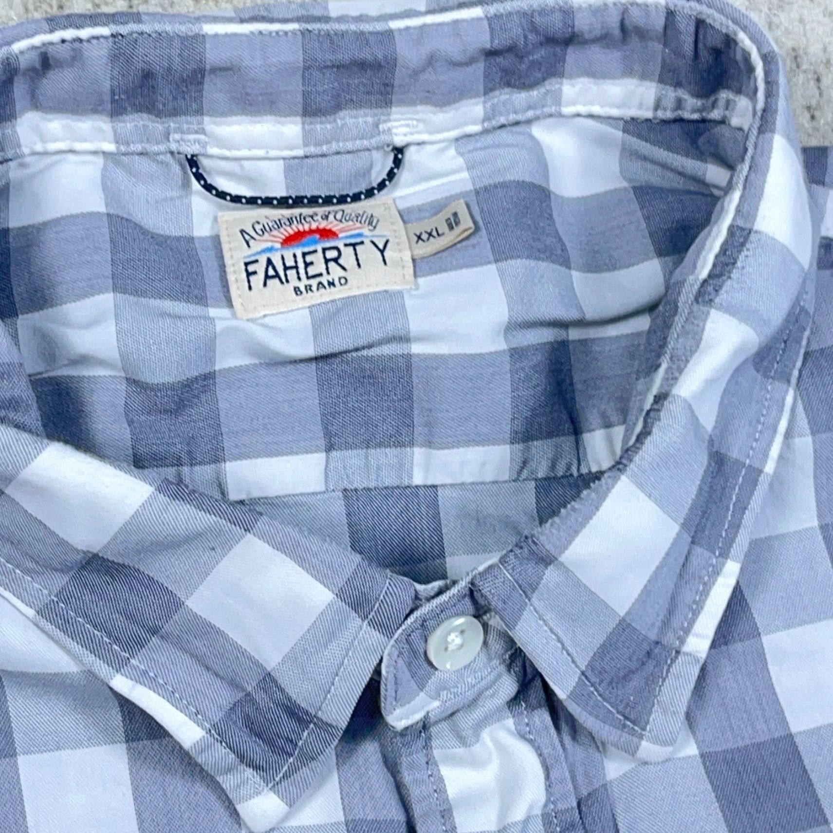 Faherty Faherty Shirt Men 2XL Grey Plaid Button-Up Cotton Casual Modern Preppy Shirt Mens Size US XXL / EU 58 / 5 - 6 Thumbnail