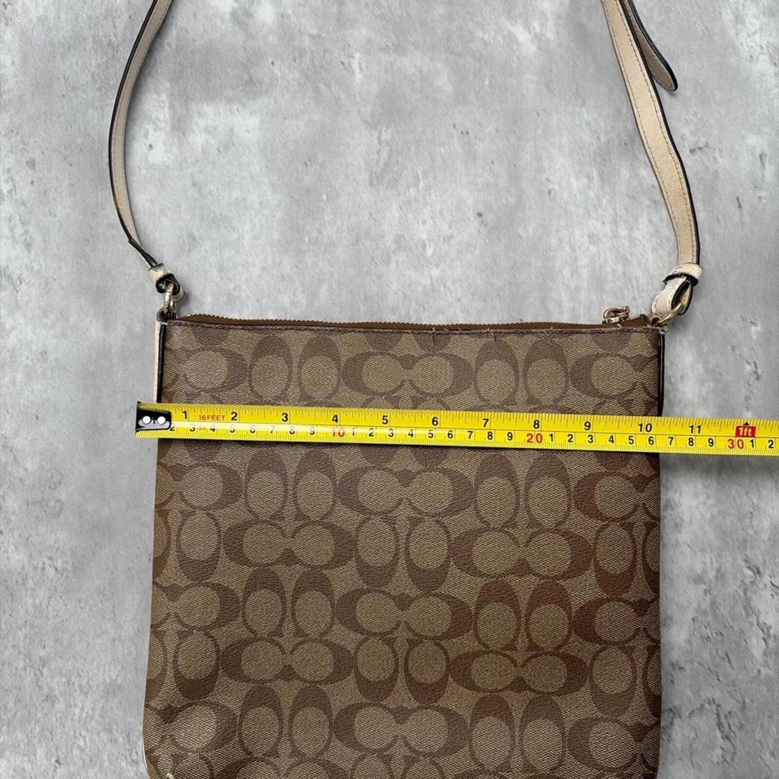 Coach Y2K Brown Coach Signature C Distressed Grunge Crossbody Bag Size ONE SIZE - 8 Thumbnail
