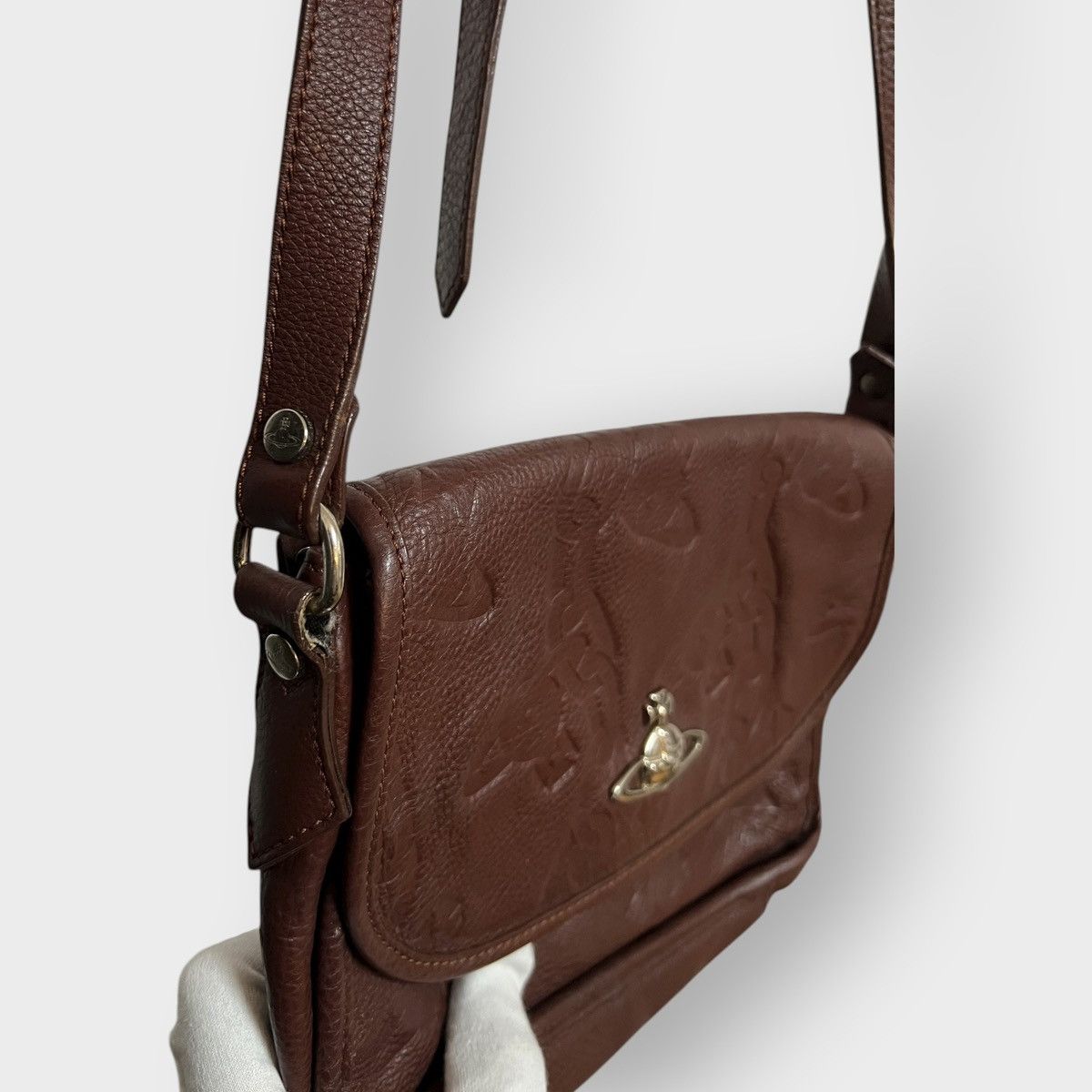 Vivienne Westwood Vivienne Westwood Golden Saturn Orb Messenger Bag Size ONE SIZE - 8 Thumbnail
