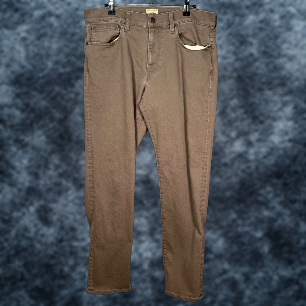J.Crew J.CREW 770 Straight-Fit Stretch Pants Khaki Brown Mens 32 x 32 Pants Size US 32 / EU 48 - 1 Thumbnail
