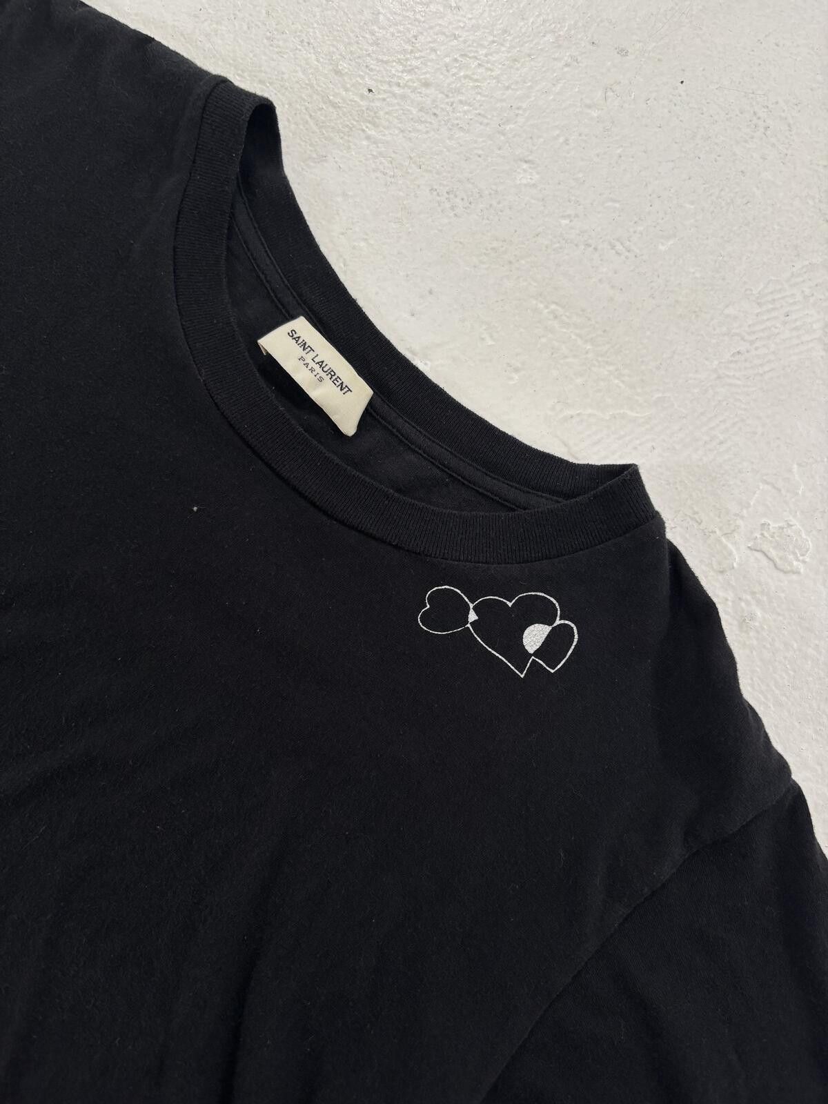Saint Laurent Paris Saint Laurent Paris Heart Tee Size US XS / EU 42 / 0 - 2 Thumbnail