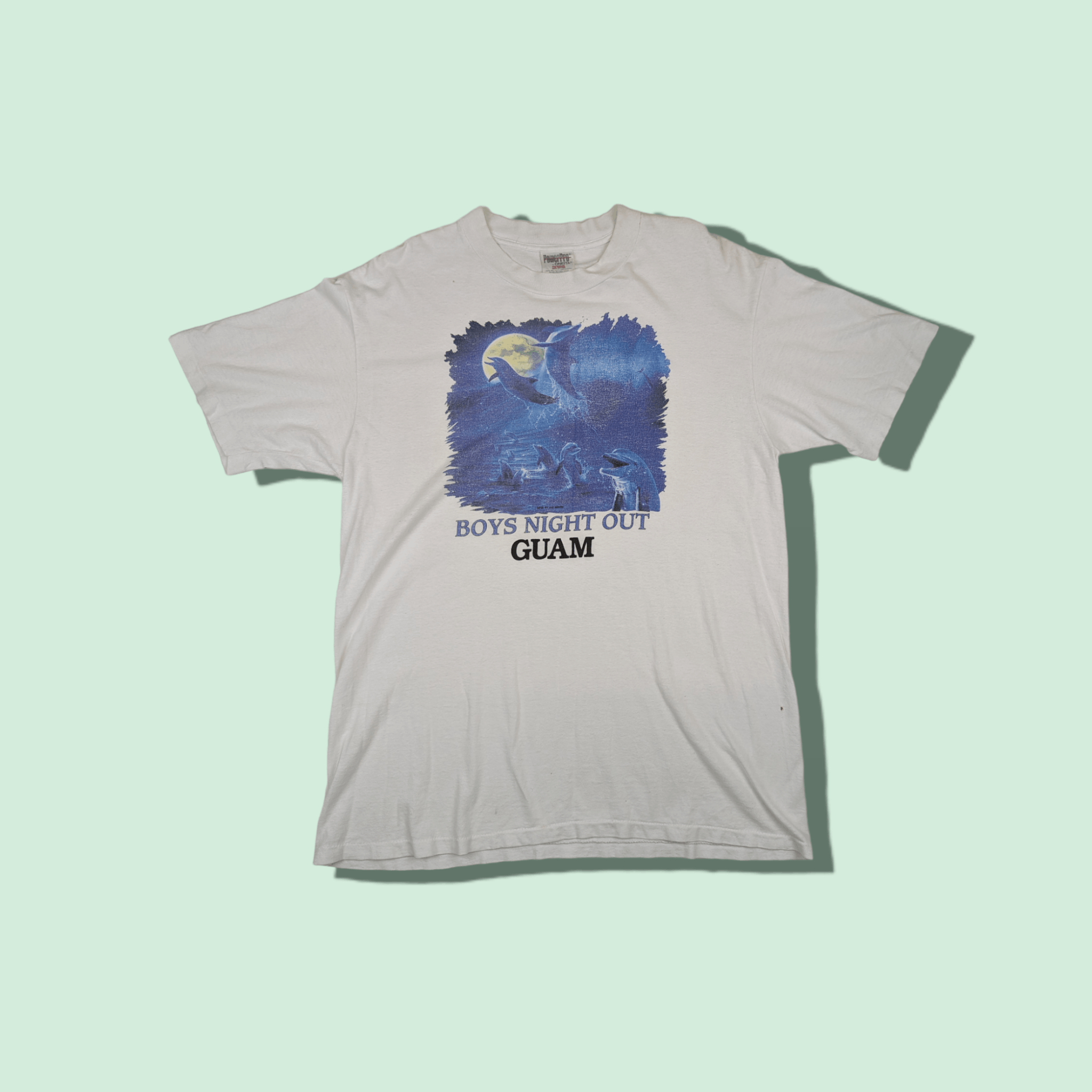 Vintage 90's BOYS NIGHT OUT Dolphins Guam T Shirt Single Stitches Size US L / EU 52-54 / 3 - 1 Thumbnail