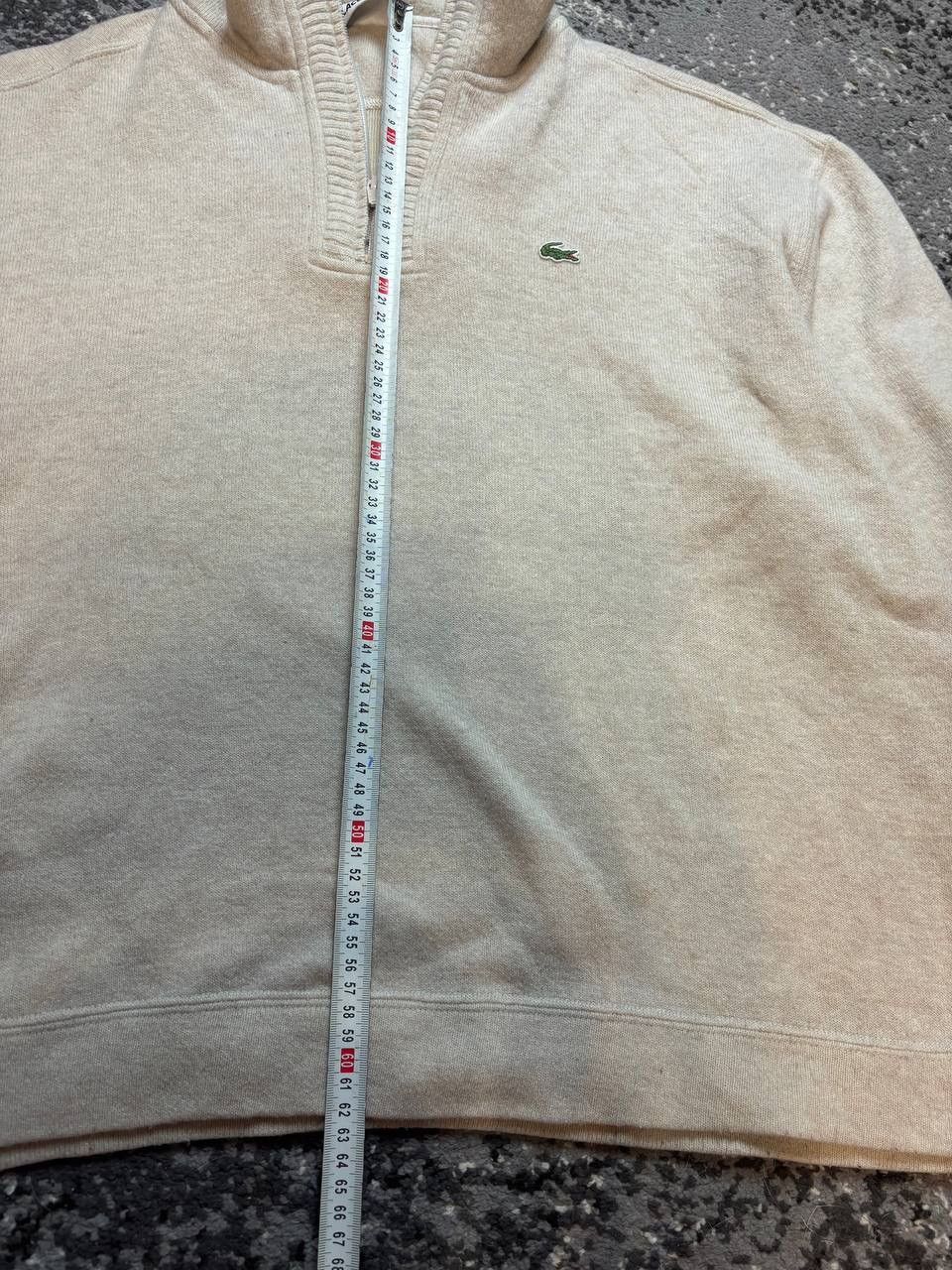 Lacoste × Vintage Vintage Lacoste pullover 1/4 zip beige wool sweater Size L / US 10 / IT 46 - 6 Thumbnail