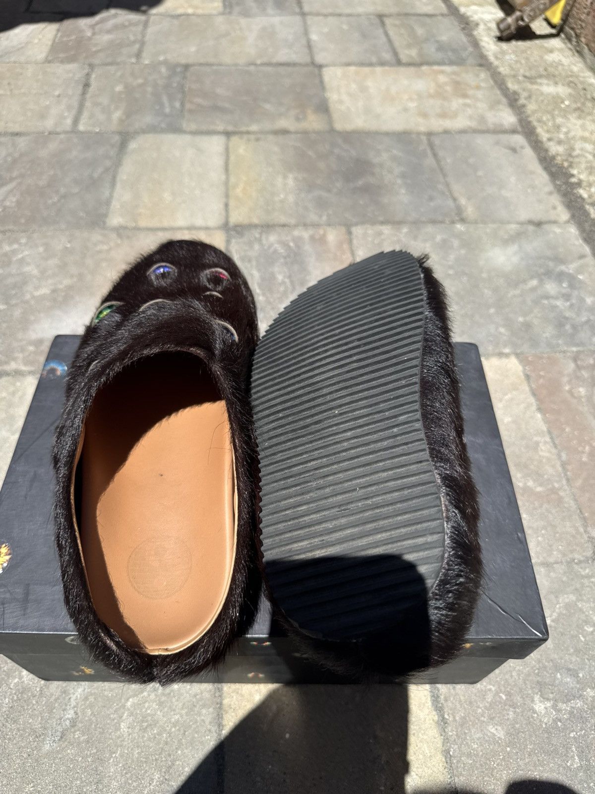 ESENES WORLDWIDE ESENES Brown Eyeball Mules Size US 9 / EU 42 - 3 Thumbnail