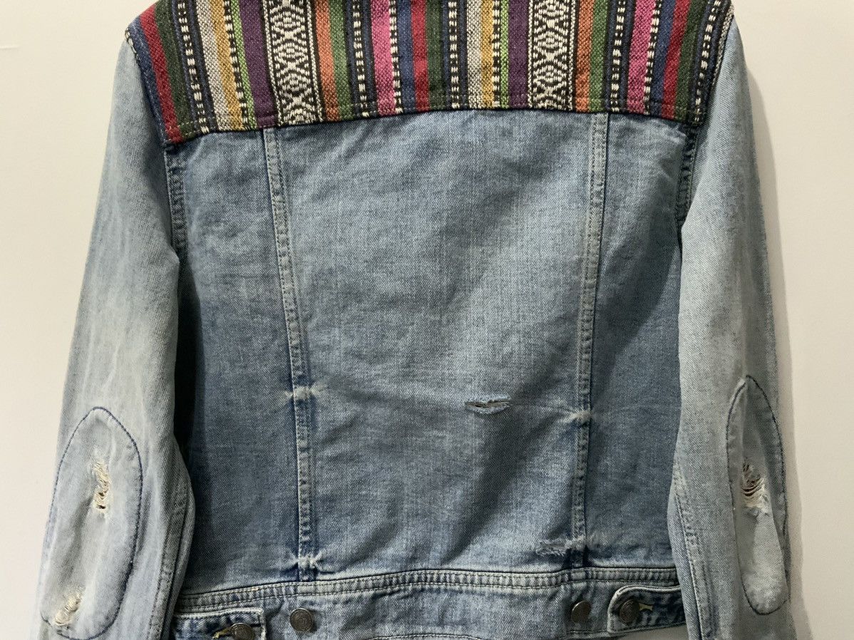 If Six Was Nine Free People Navajo Patchwork Distressed Kmrii Jacket Size US XS / EU 42 / 0 - 7 Thumbnail