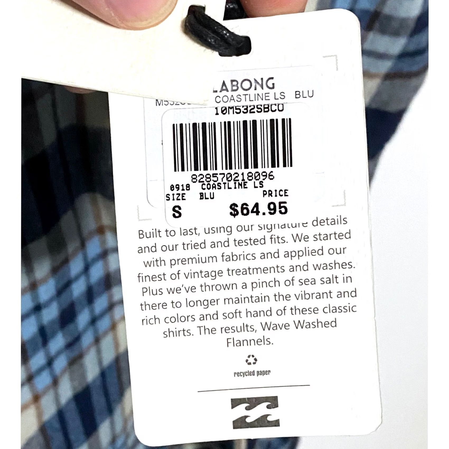 Billabong VINTAGE Billabong Wave Washed Flannel Core Fit Shirt Mens S Coastline Plaid Western NWT Size US S / EU 44-46 / 1 - 7 Thumbnail