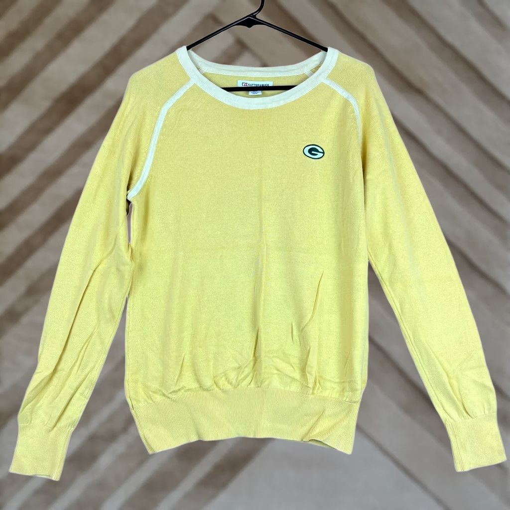 Cutter & Buck Cutter Buck Mens Sweatshirt Yellow Green Bay Packers Crew Neck Athletic Large, 2XL Size US L / EU 52-54 / 3 - 1 Thumbnail
