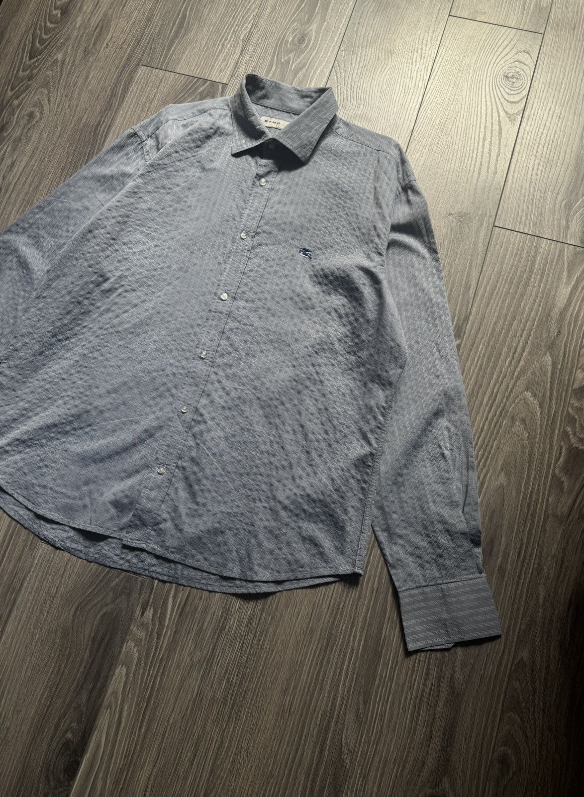 Etro Etro Milano Geometric Linen Shirt 43 Size US L / EU 52-54 / 3 - 2 Thumbnail