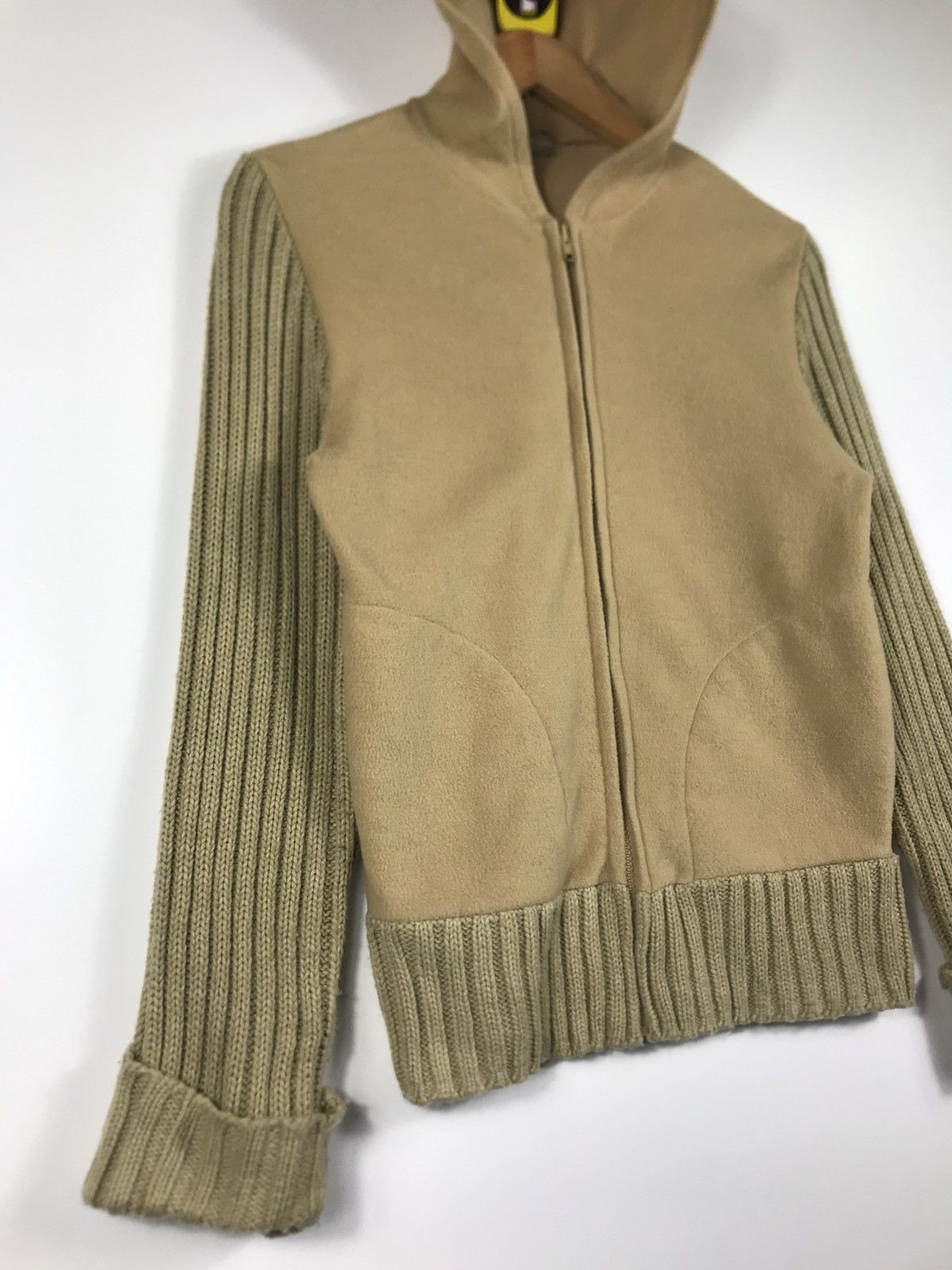 Aran Isles Knitwear × Japanese Brand × Vintage ⚡️Vintage Pattern Hooded Sleeve Knit Sweater Jacket Size M / US 6-8 / IT 42-44 - 2 Thumbnail