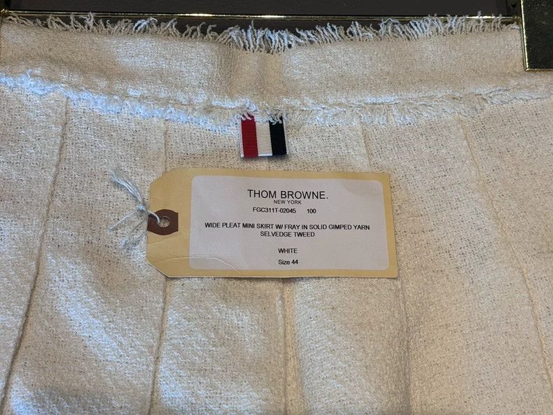 Thom Browne Thom Browne White frilled pleated skirt Size 28" / US 6 / IT 42 - 3 Thumbnail