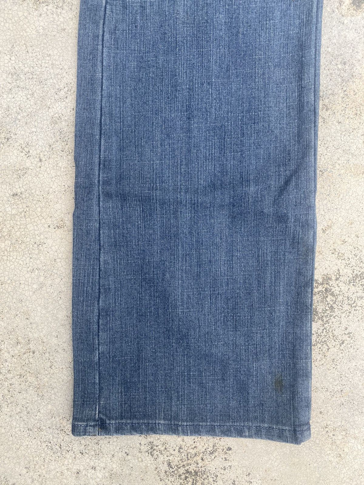 If Six Was Nine × Le Grande Bleu (L.G.B.) × Marithe + Francois Girbaud Flare Jeans Marithe Francois Girbaud Faded Denim Jeans Size US 34 / EU 50 - 13 Thumbnail