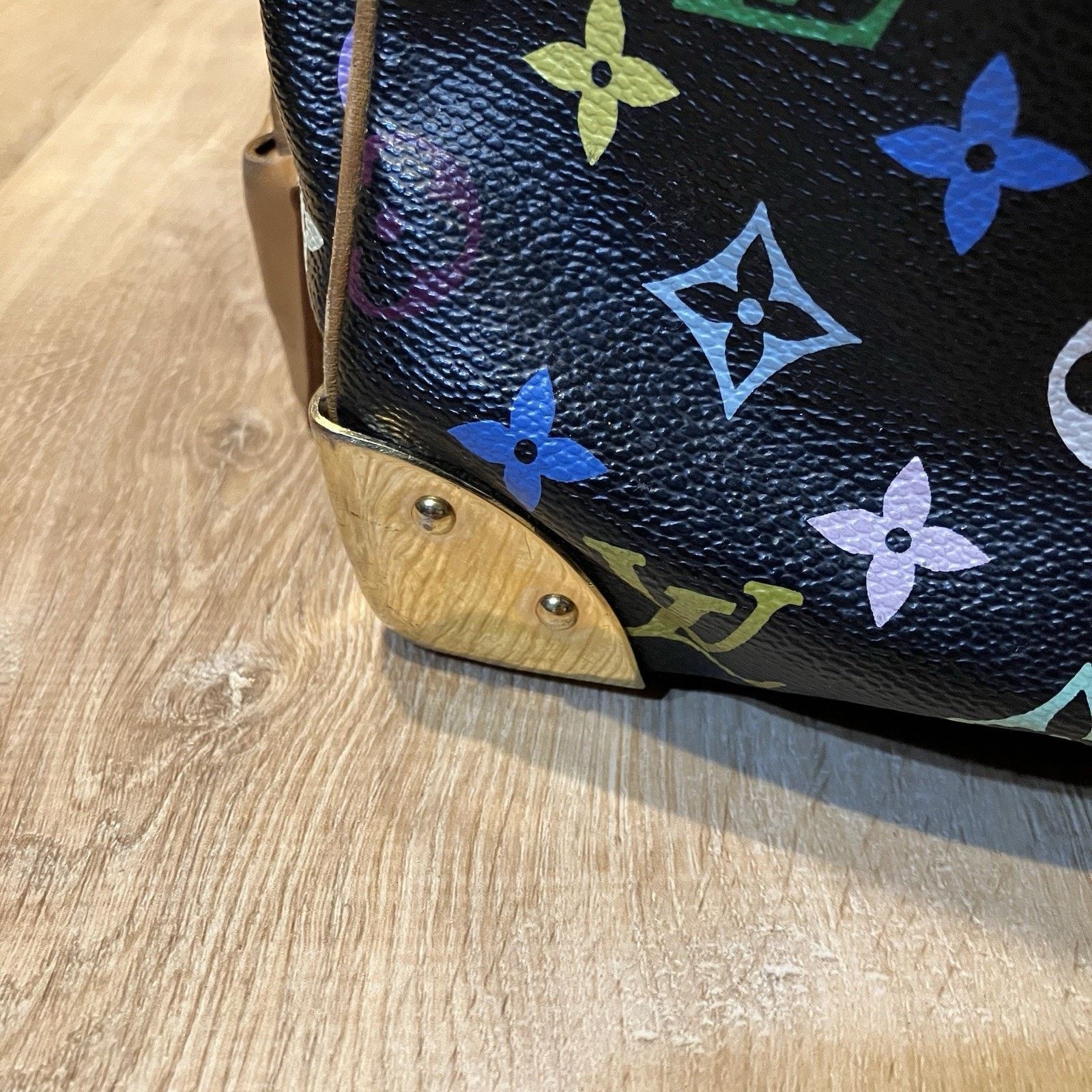 Louis Vuitton Louis Vuitton Takashi Murakami Speedy 30 Noir Bag Multicolor Size ONE SIZE - 12 Thumbnail