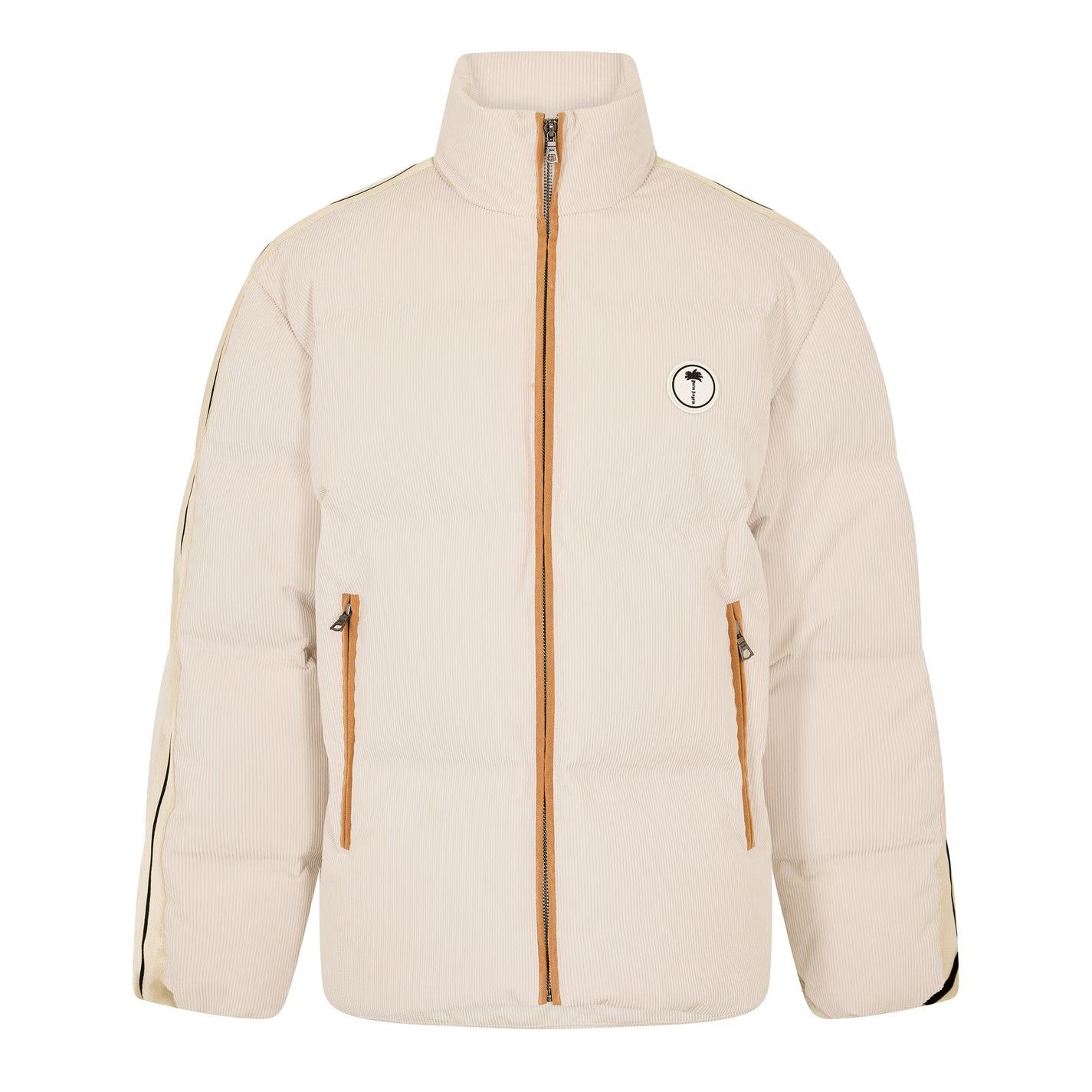 Palm Angels o1g2r1mq0426 Tree Logo Corduroy Down Puffer Jacket Ivory Size US XXL / EU 58 / 5 - 1 Thumbnail
