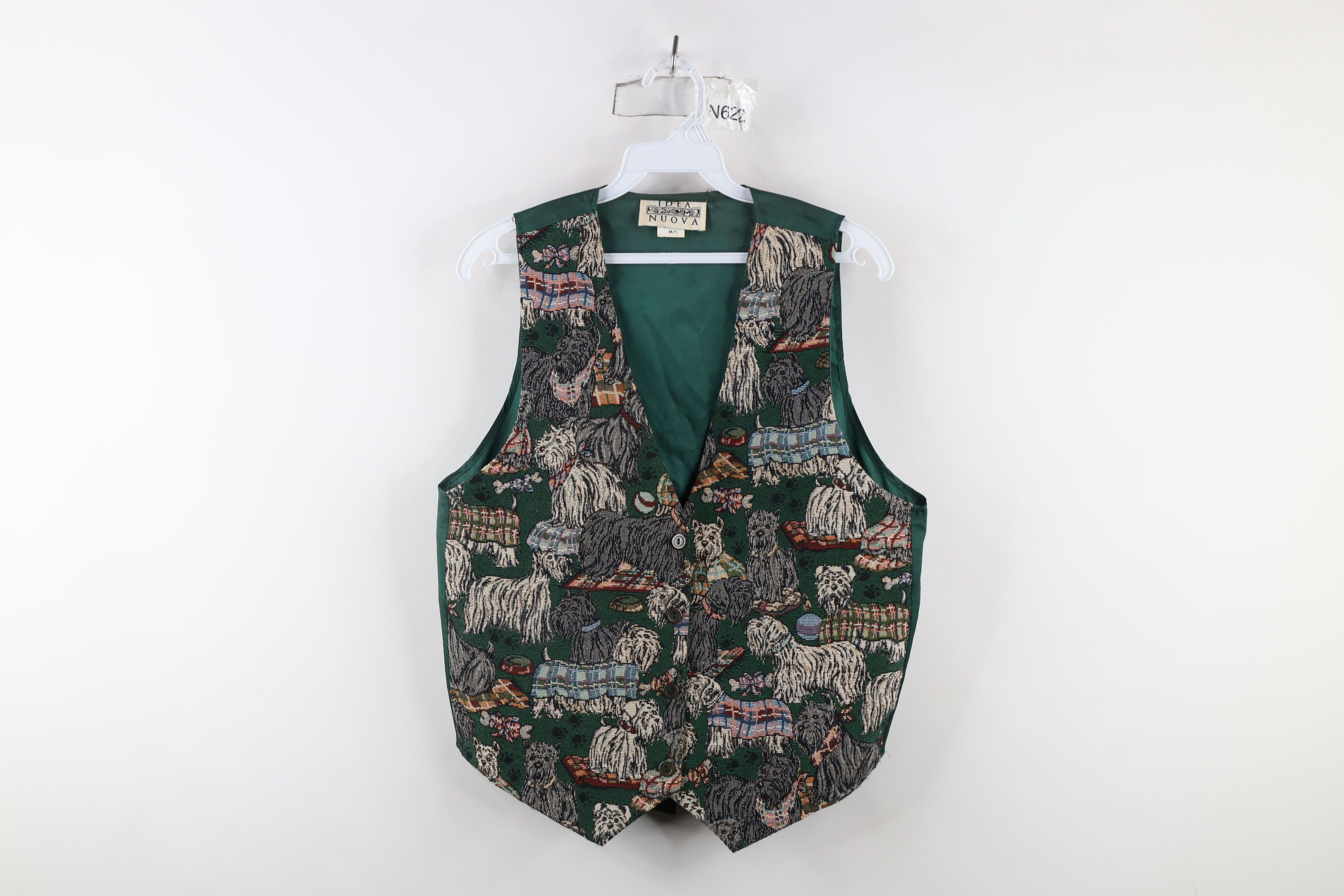 Vintage Vintage 90s Streetwear Needlepoint Tapestry Vest Jacket USA Size M / US 6-8 / IT 42-44 - 1 Thumbnail